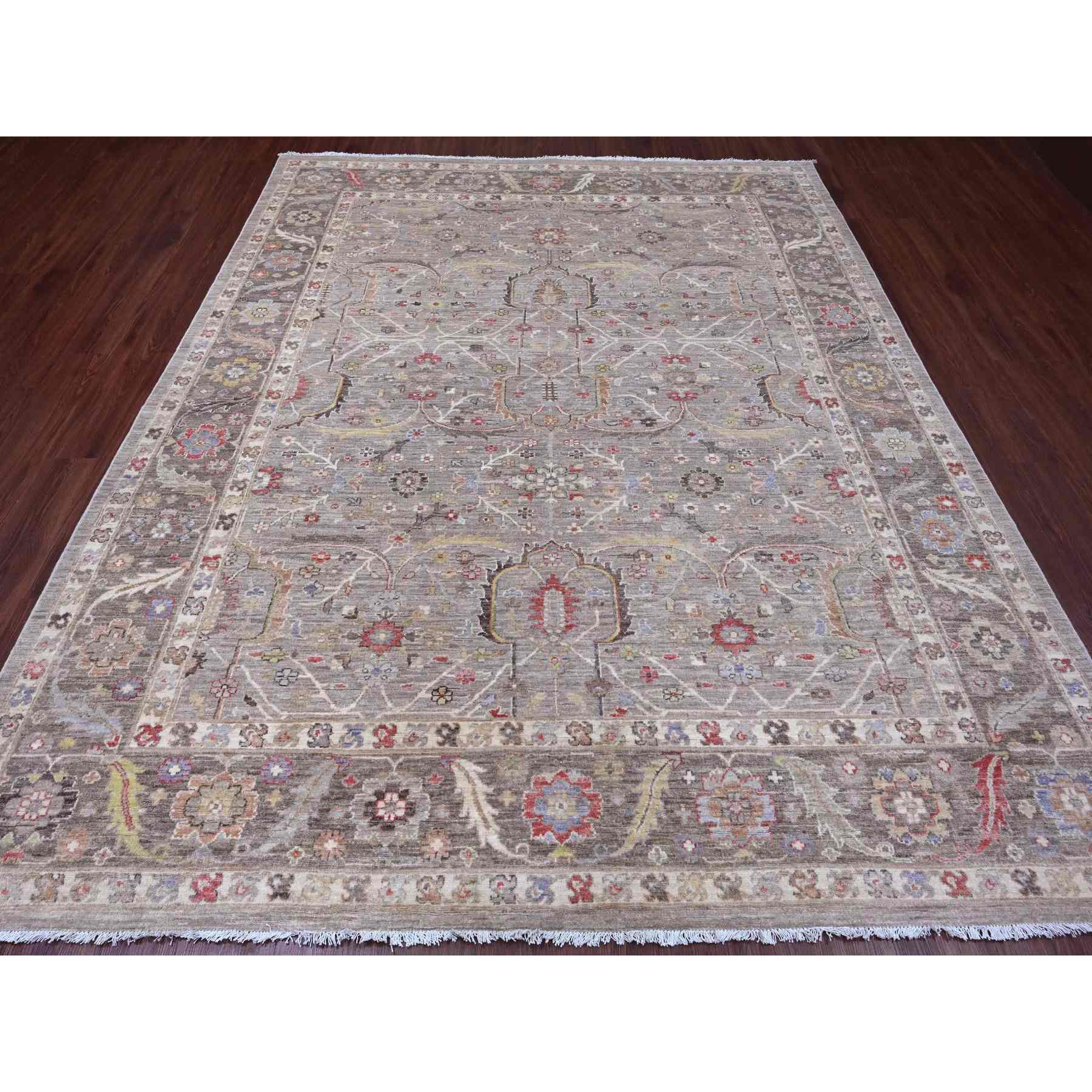 Oushak-And-Peshawar-Hand-Knotted-Rug-101265