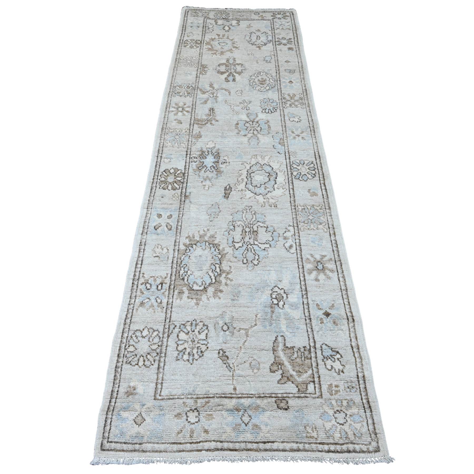 Oushak-And-Peshawar-Hand-Knotted-Rug-101505