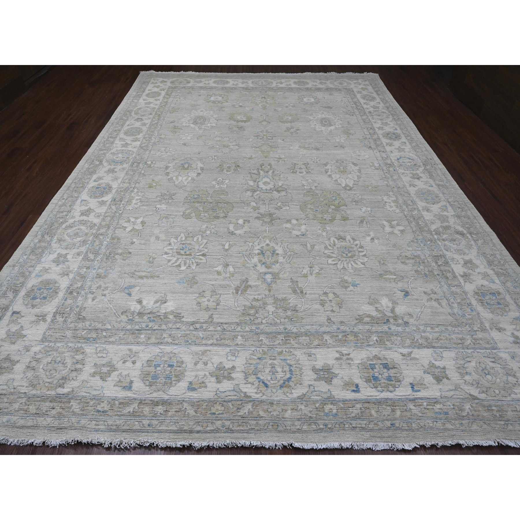 Oushak-And-Peshawar-Hand-Knotted-Rug-101810