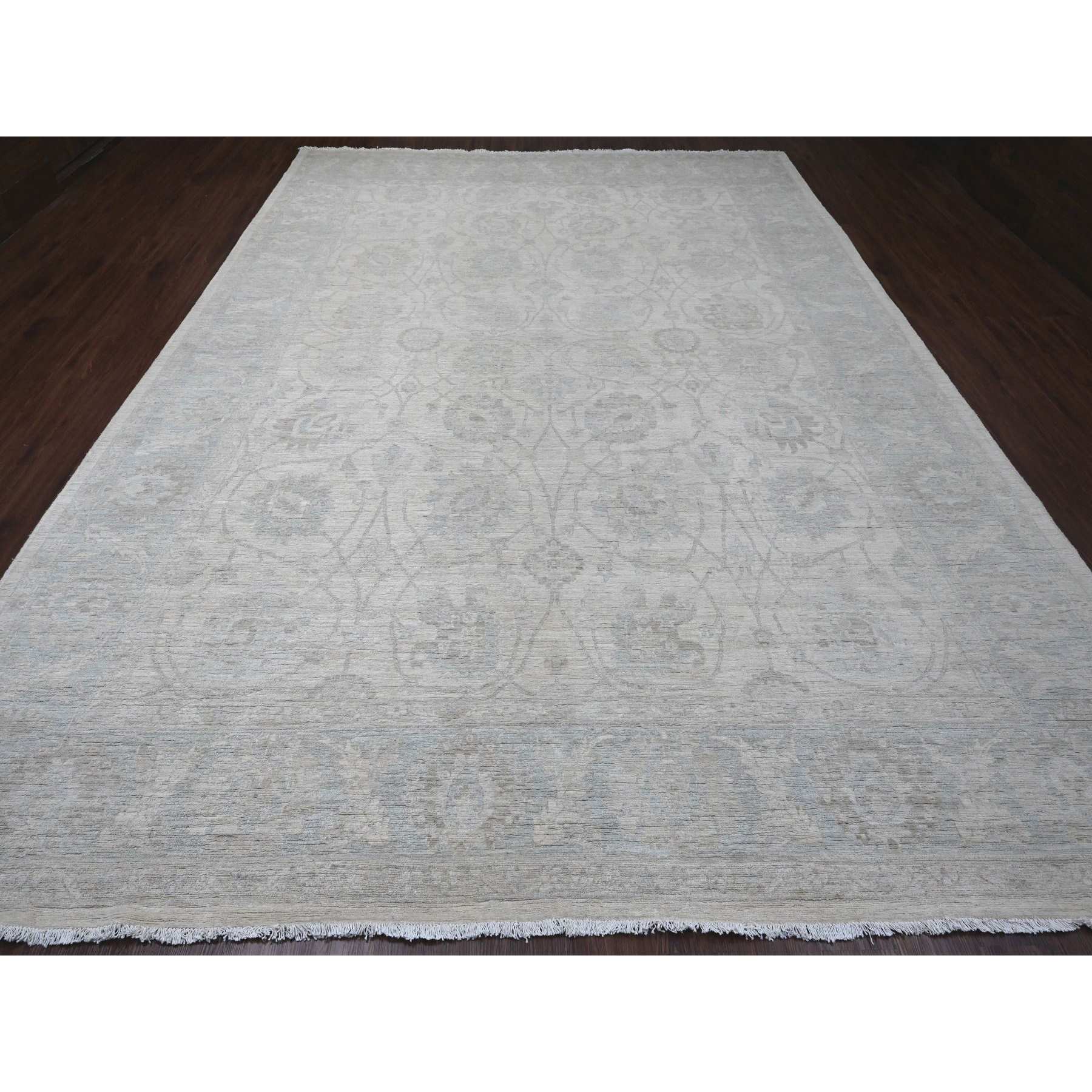 Oushak-And-Peshawar-Hand-Knotted-Rug-101815