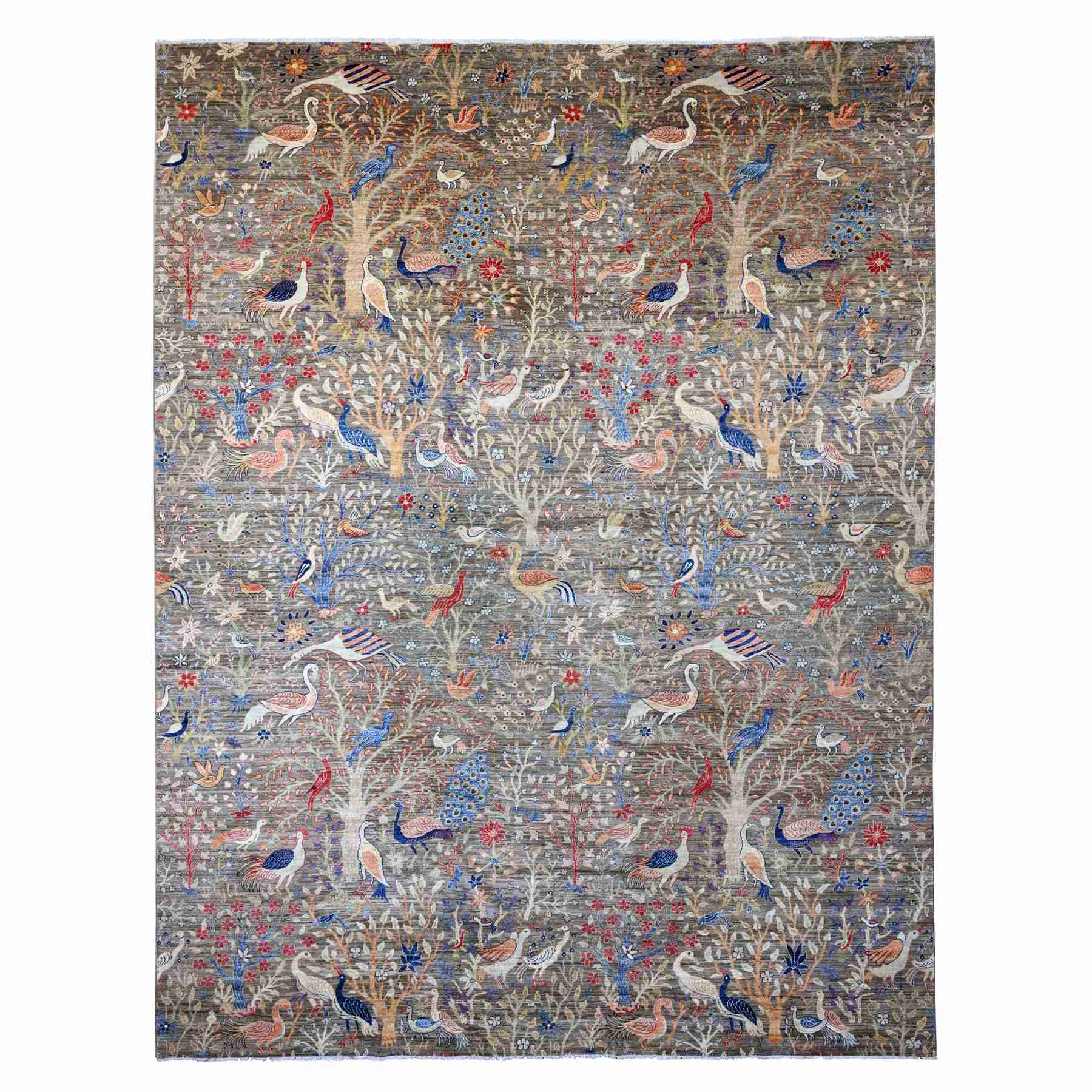 Oushak-And-Peshawar-Hand-Knotted-Rug-101835