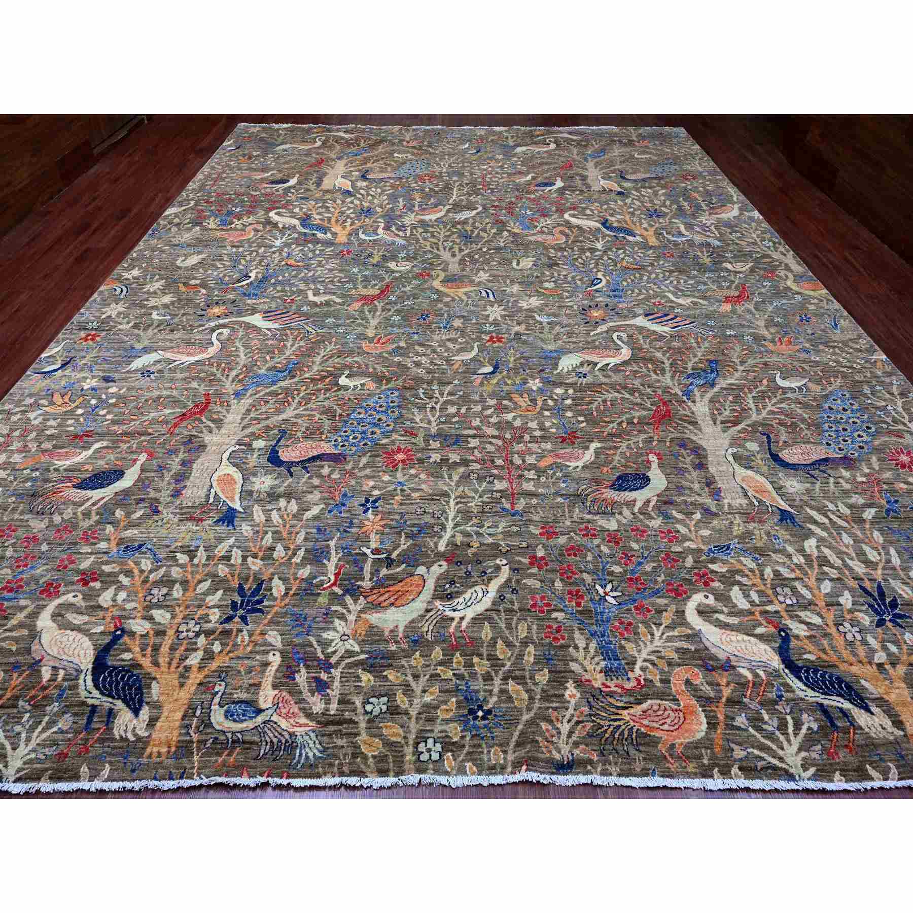 Oushak-And-Peshawar-Hand-Knotted-Rug-101835