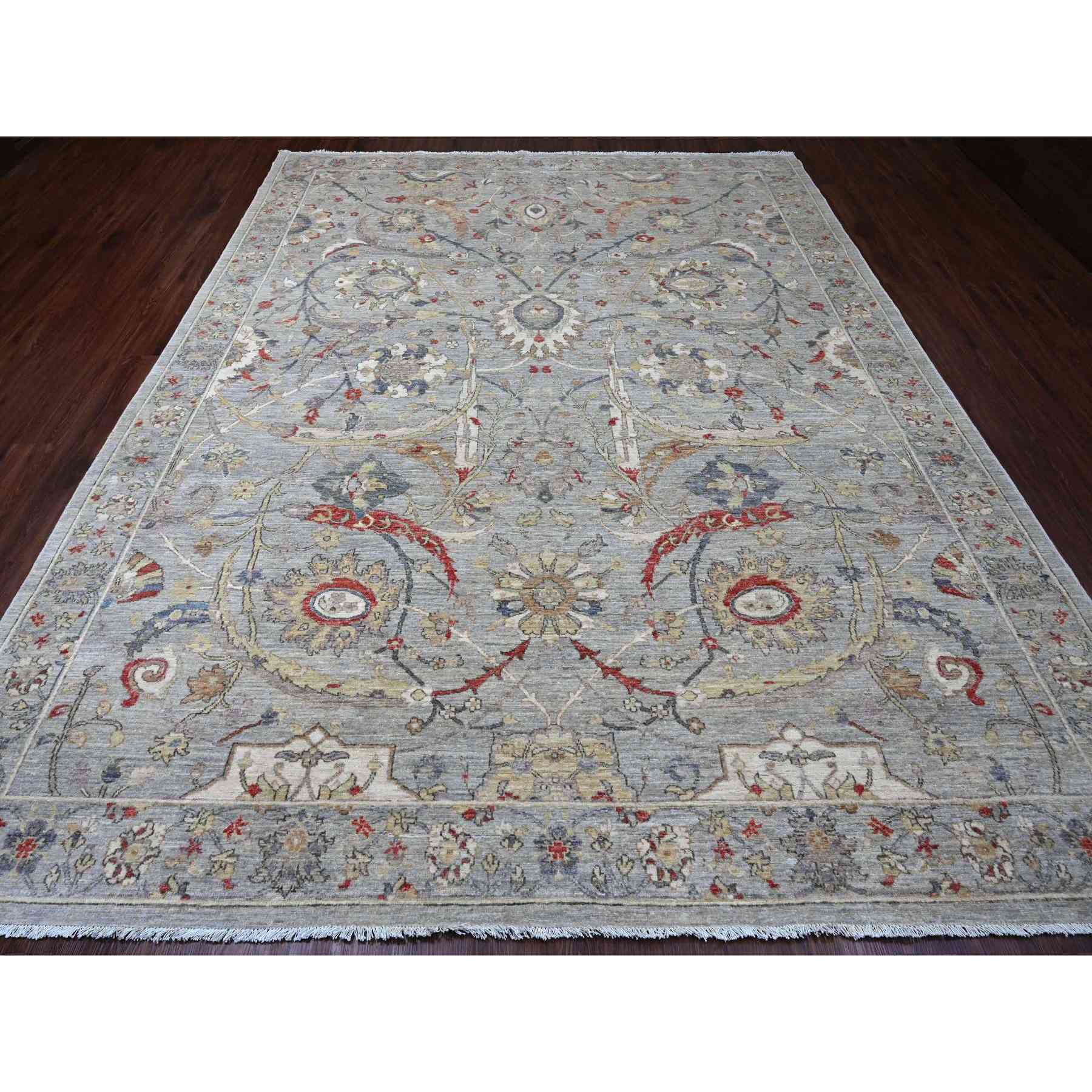 Oushak-And-Peshawar-Hand-Knotted-Rug-101895