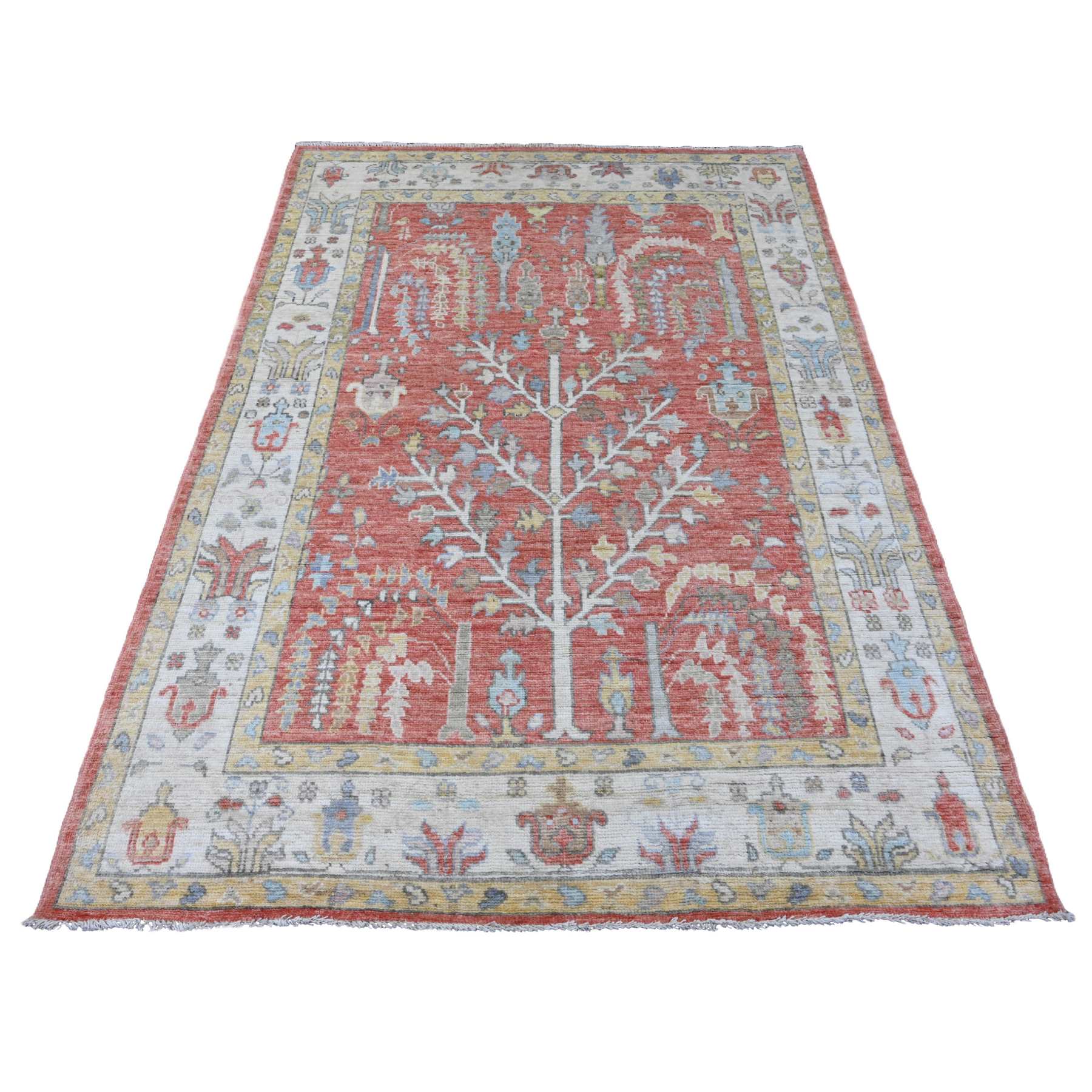 Oushak-And-Peshawar-Hand-Knotted-Rug-102065