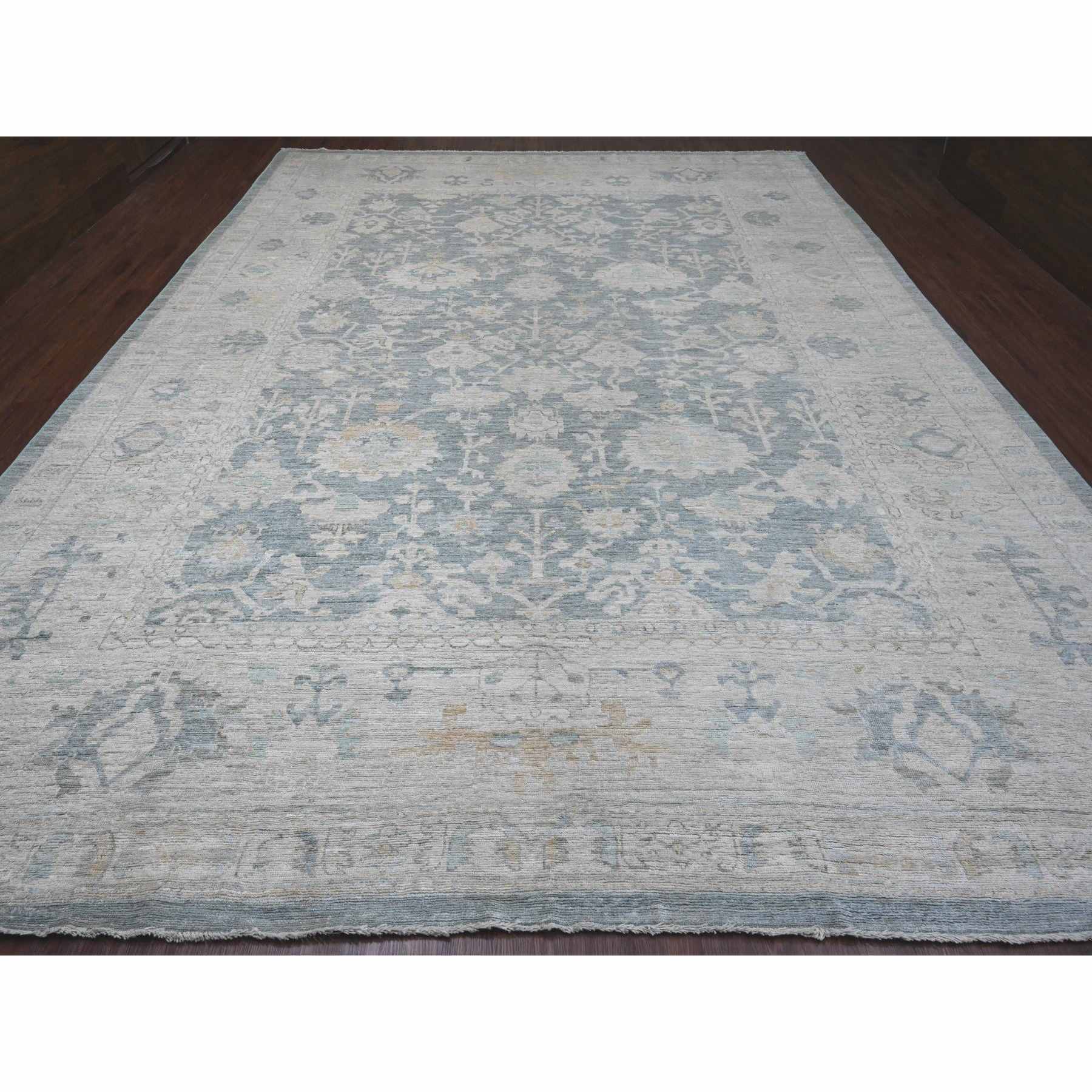 Oushak-And-Peshawar-Hand-Knotted-Rug-102310