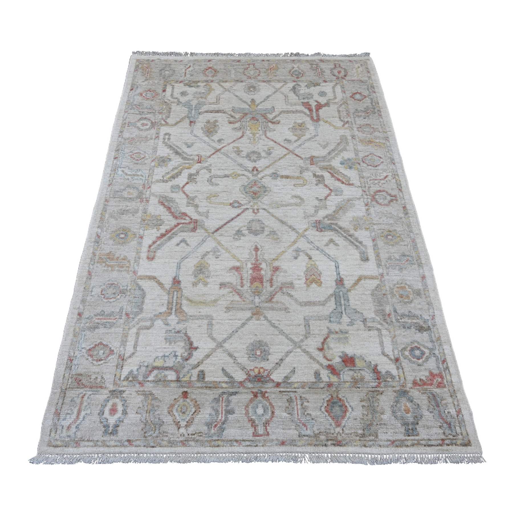 Oushak-And-Peshawar-Hand-Knotted-Rug-102435