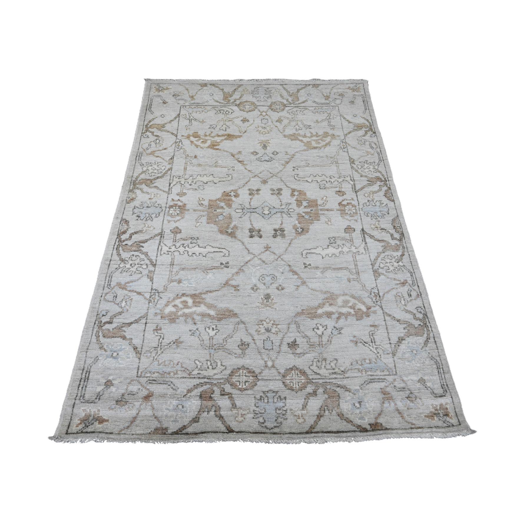 Oushak-And-Peshawar-Hand-Knotted-Rug-102445
