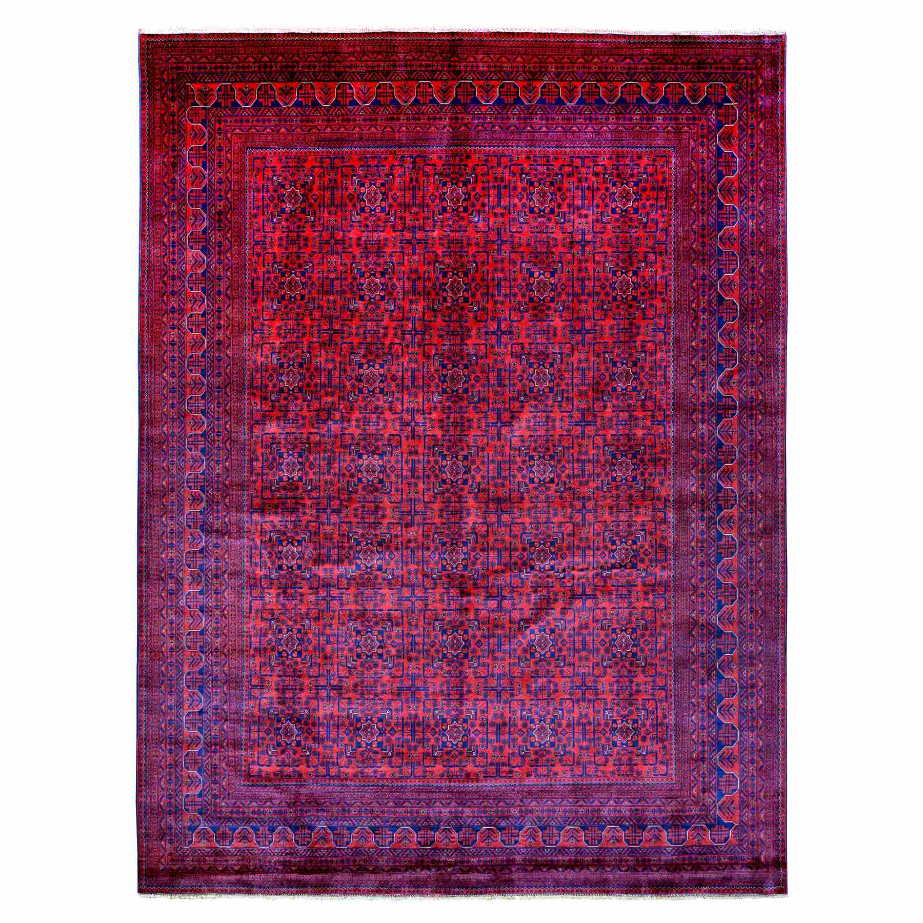 Tribal-Geometric-Hand-Knotted-Rug-100005