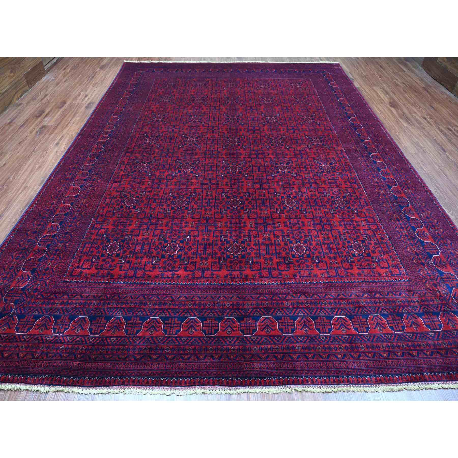 Tribal-Geometric-Hand-Knotted-Rug-100005