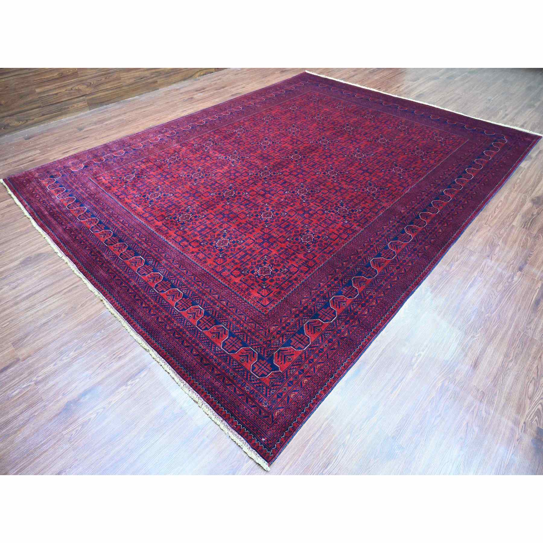 Tribal-Geometric-Hand-Knotted-Rug-100005