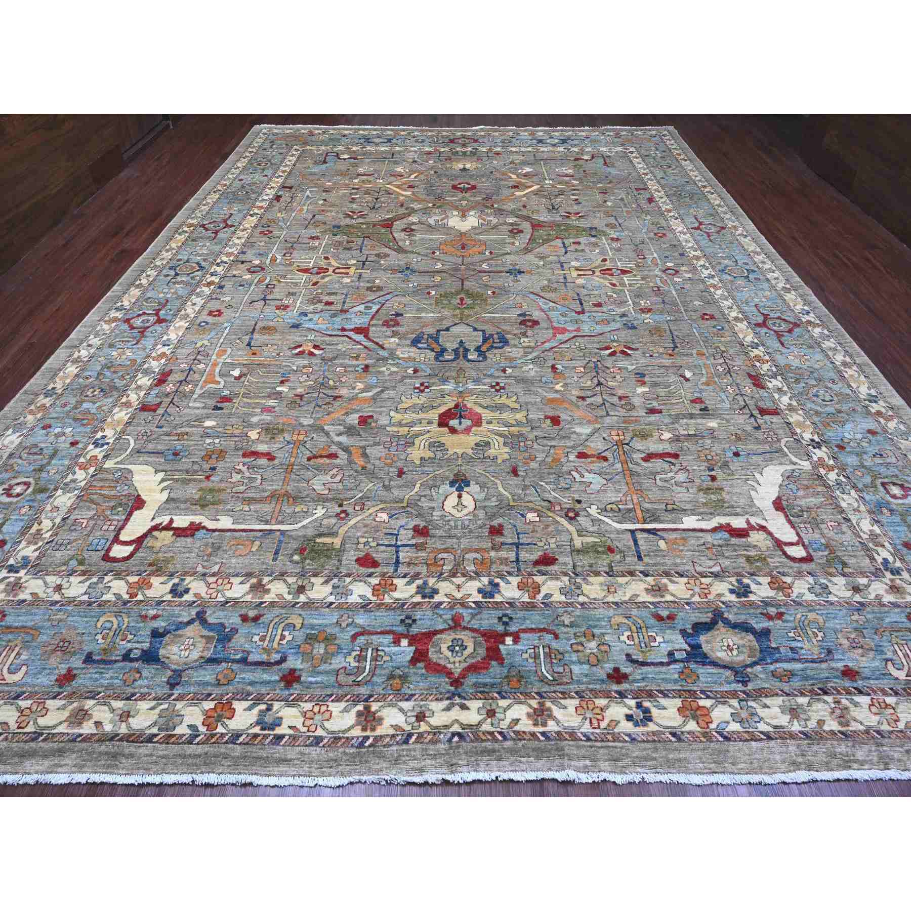 Tribal-Geometric-Hand-Knotted-Rug-100010