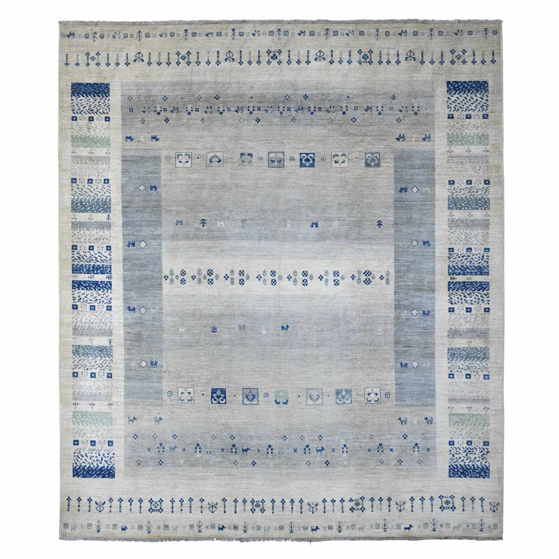 Tribal-Geometric-Hand-Knotted-Rug-100100