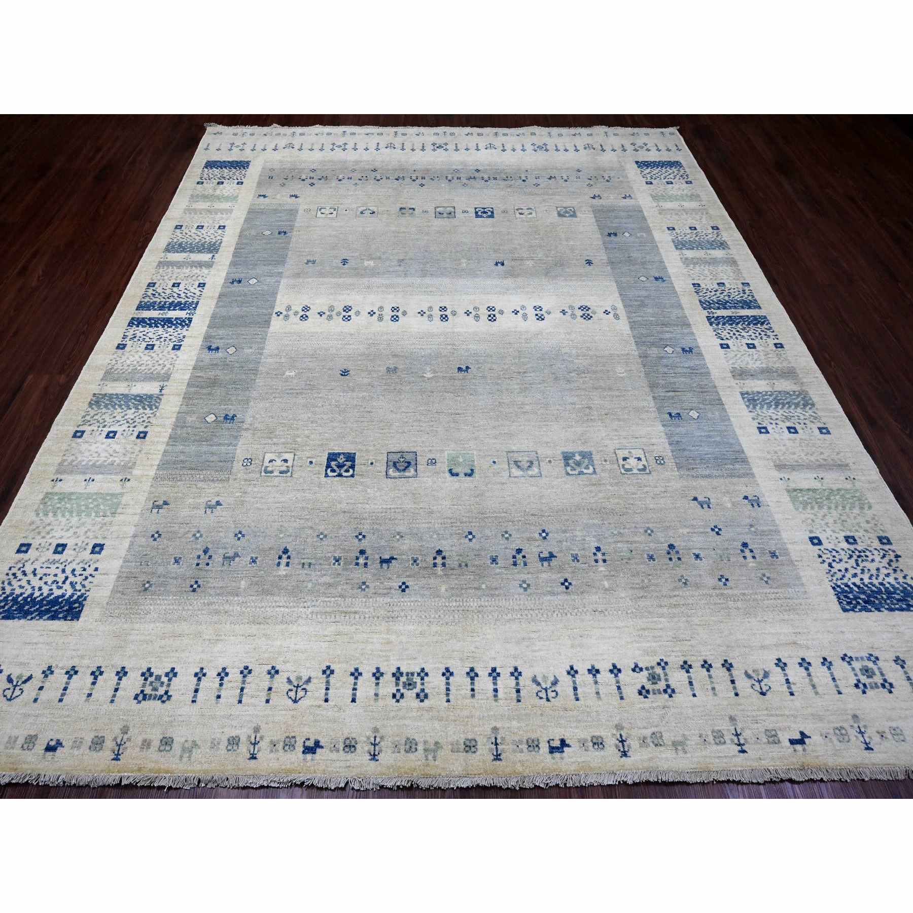 Tribal-Geometric-Hand-Knotted-Rug-100100