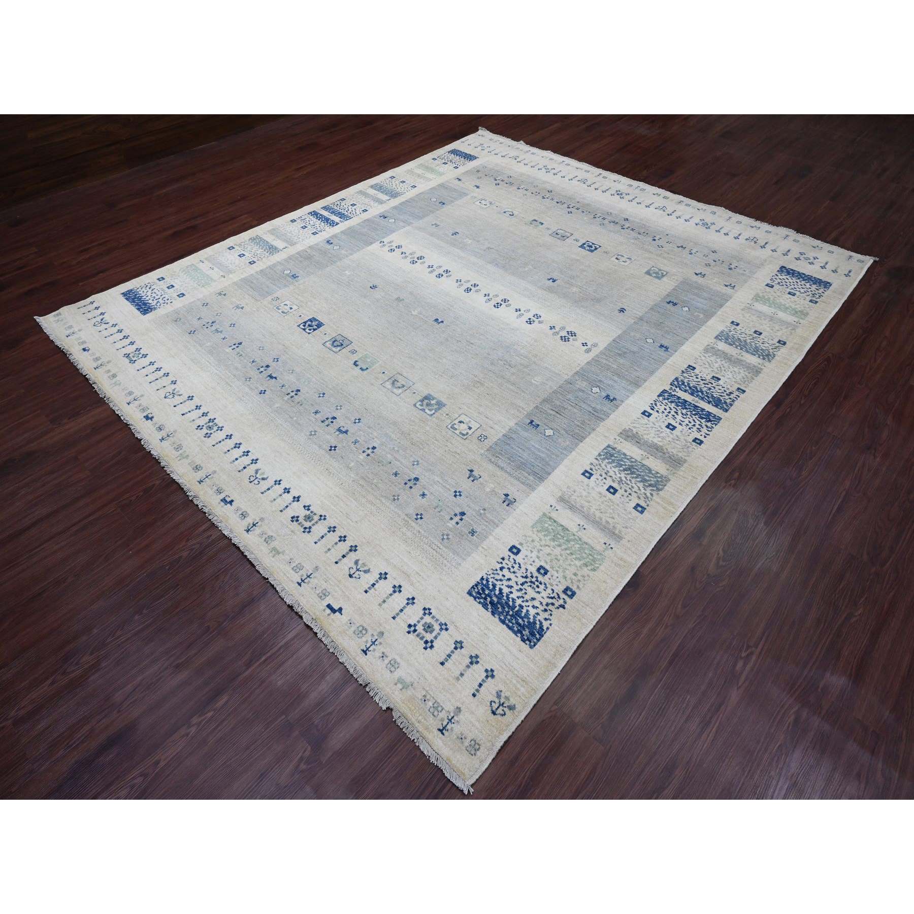 Tribal-Geometric-Hand-Knotted-Rug-100100