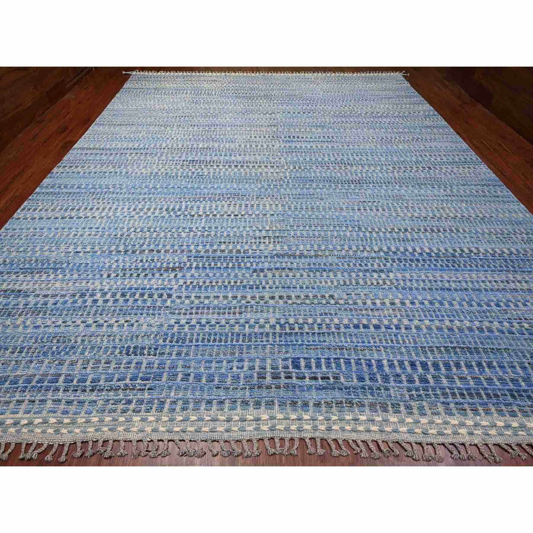 Tribal-Geometric-Hand-Knotted-Rug-100255