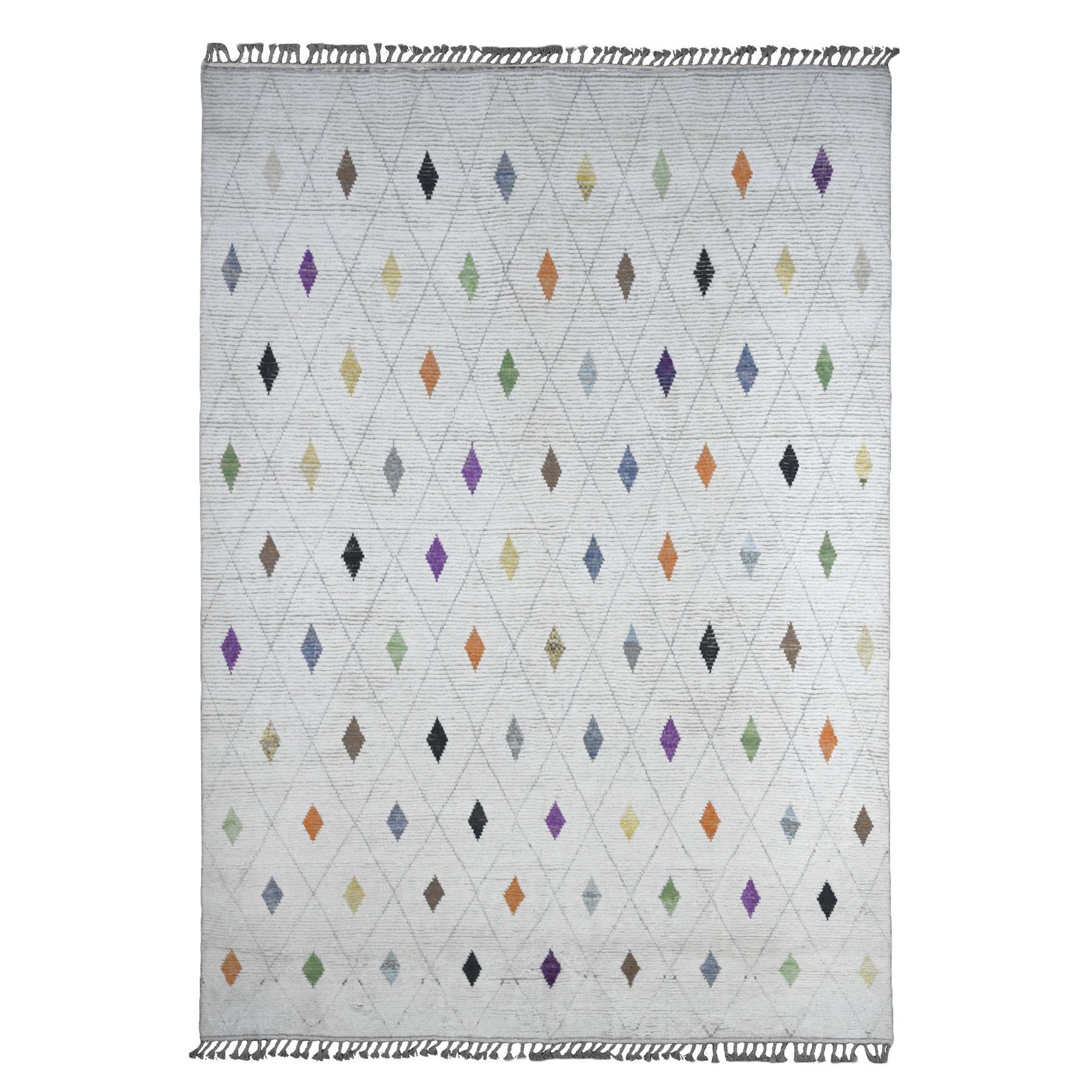 Tribal-Geometric-Hand-Knotted-Rug-100390