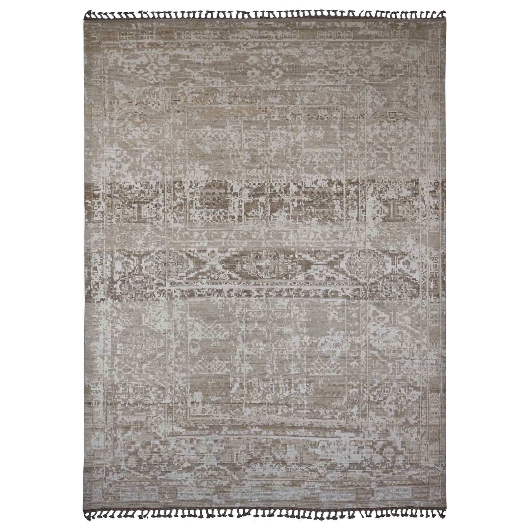 Tribal-Geometric-Hand-Knotted-Rug-100395