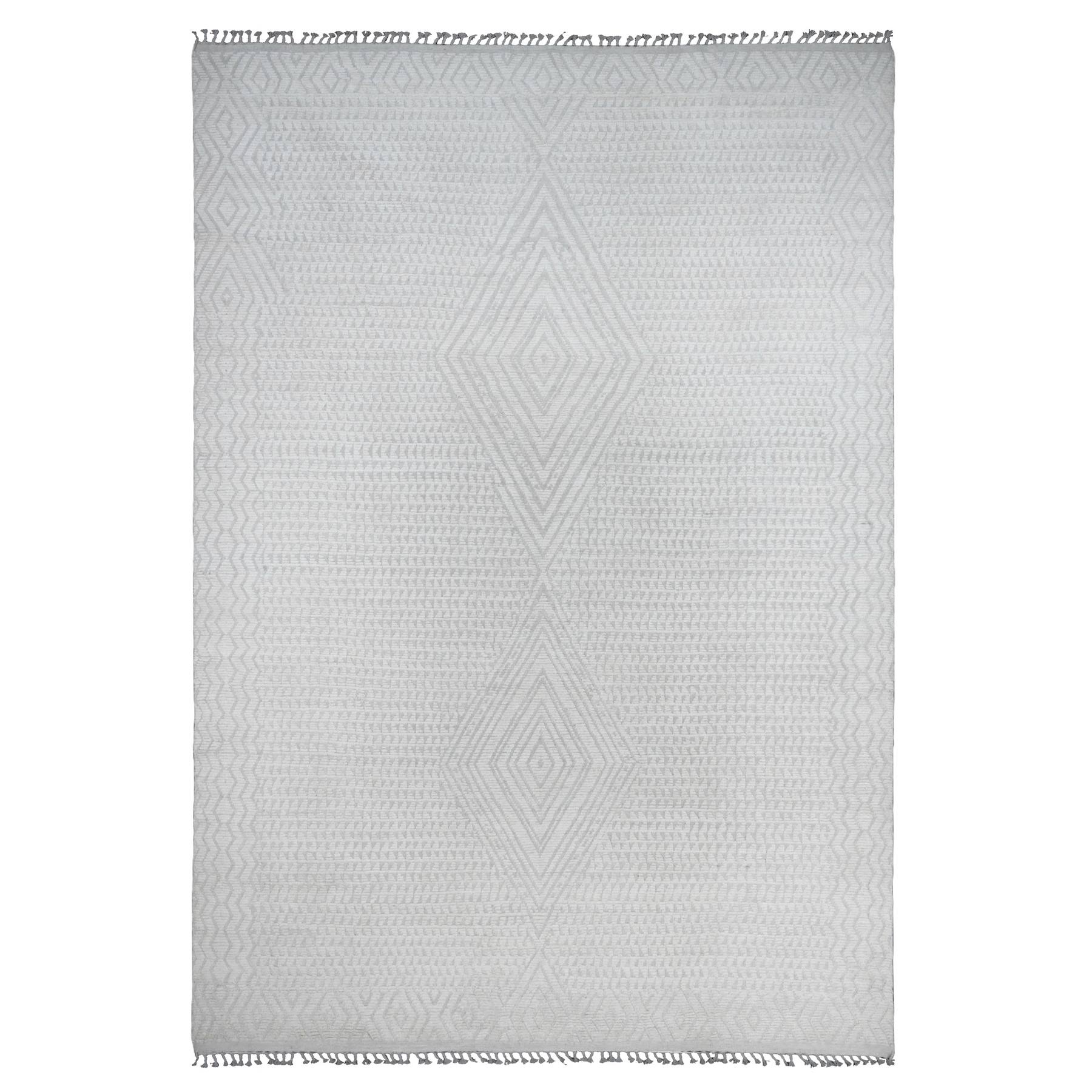 Tribal-Geometric-Hand-Knotted-Rug-100400