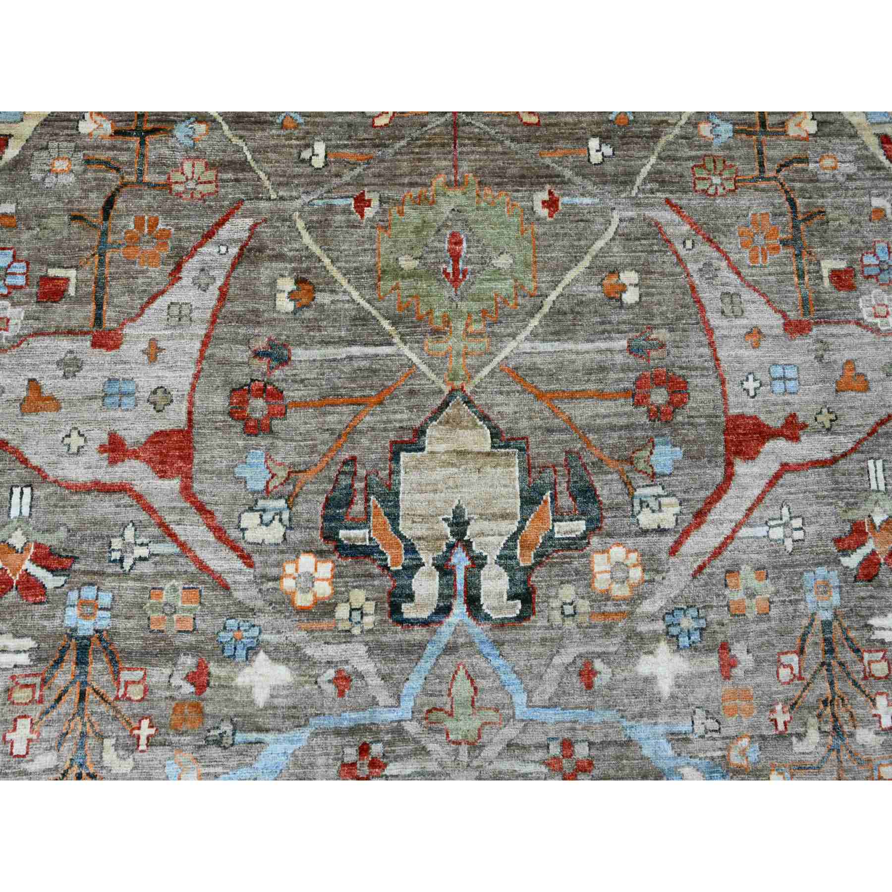 Tribal-Geometric-Hand-Knotted-Rug-100420