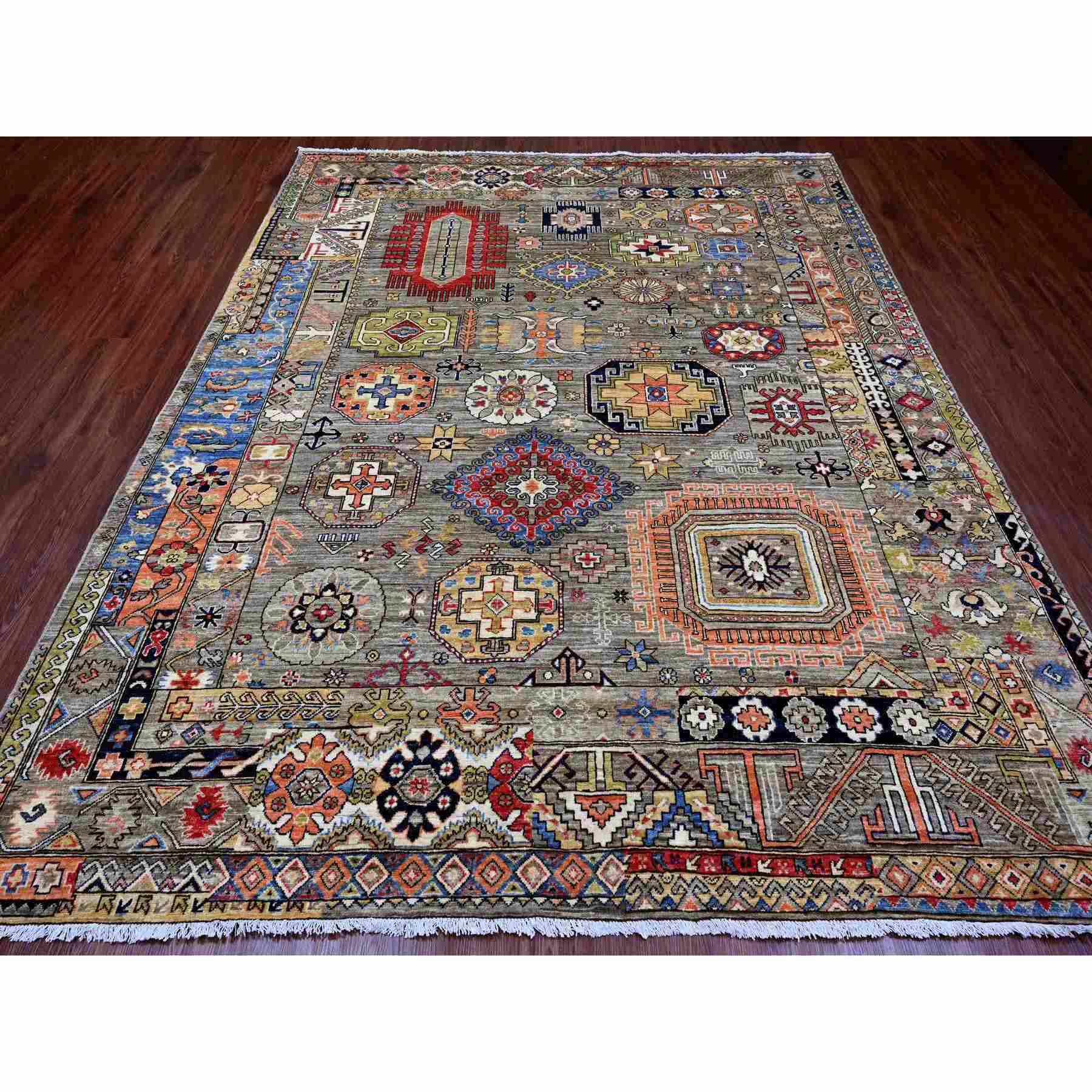 Tribal-Geometric-Hand-Knotted-Rug-100525