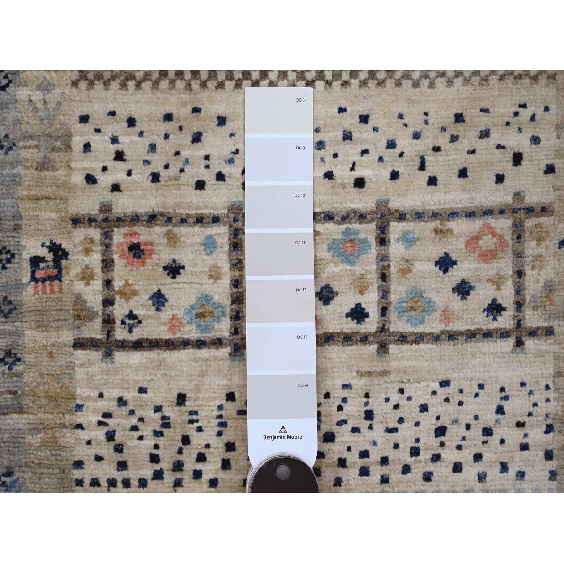 Tribal-Geometric-Hand-Knotted-Rug-100575