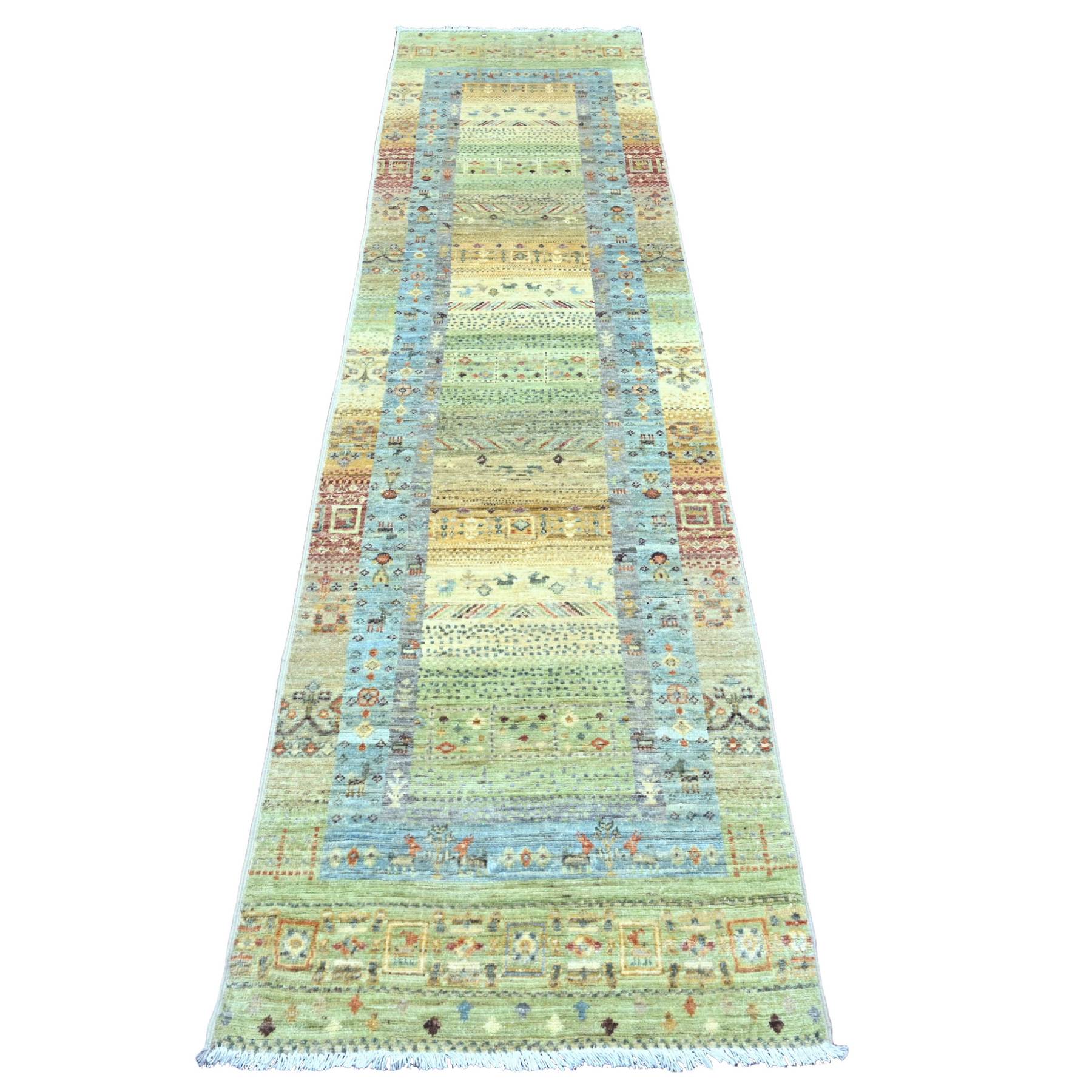 Tribal-Geometric-Hand-Knotted-Rug-100580