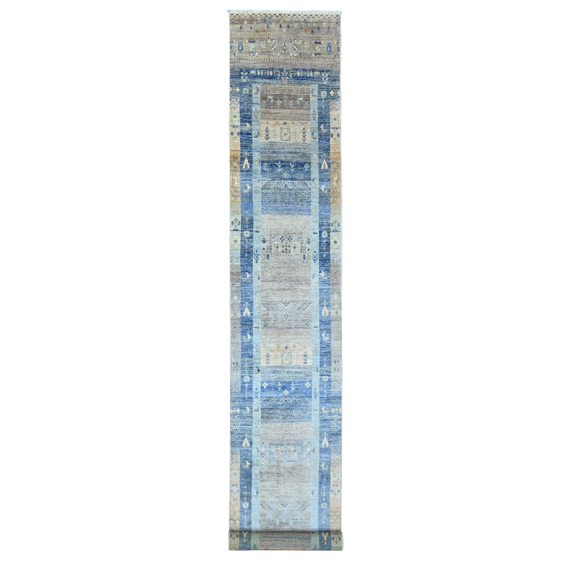 Tribal-Geometric-Hand-Knotted-Rug-100590