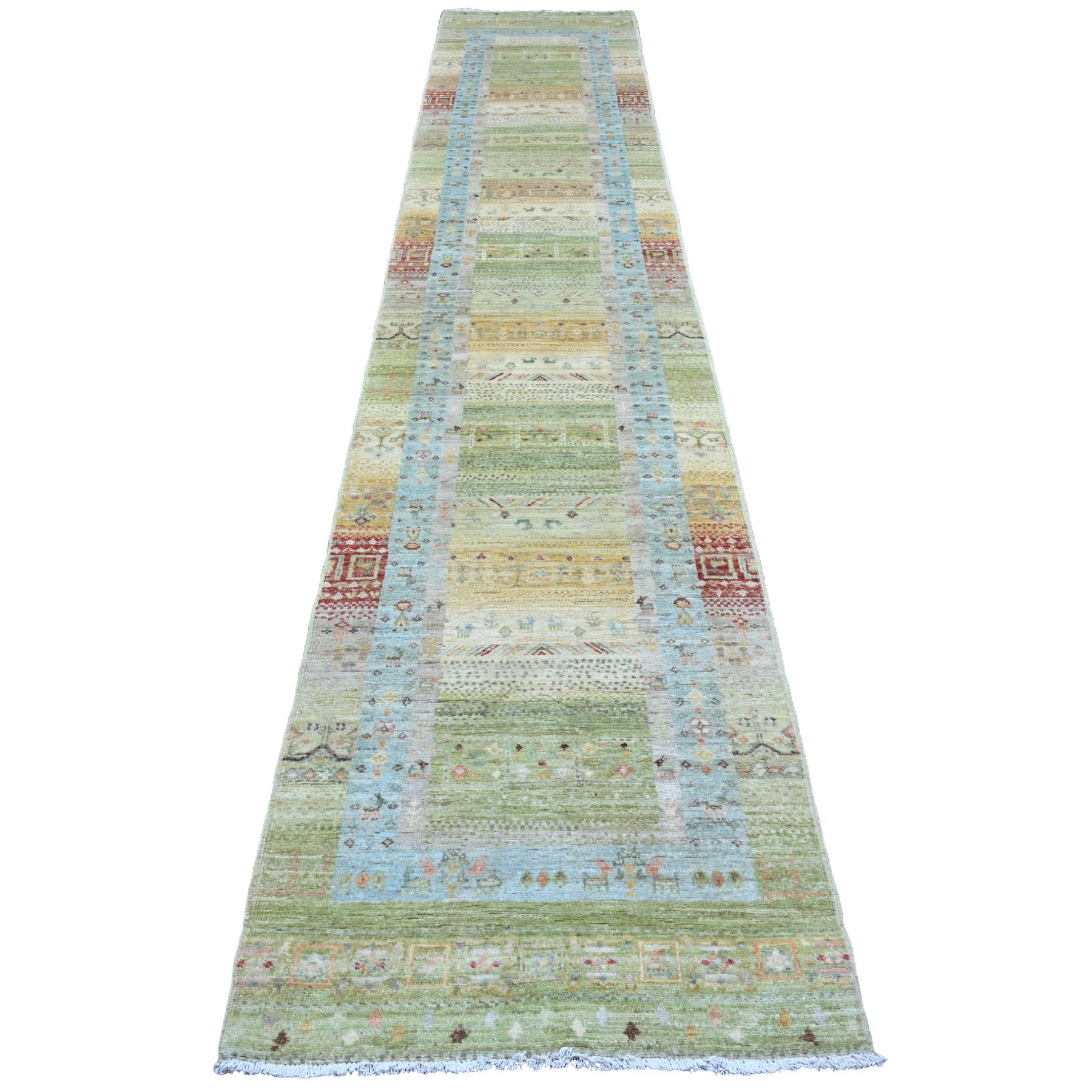 Tribal-Geometric-Hand-Knotted-Rug-100610