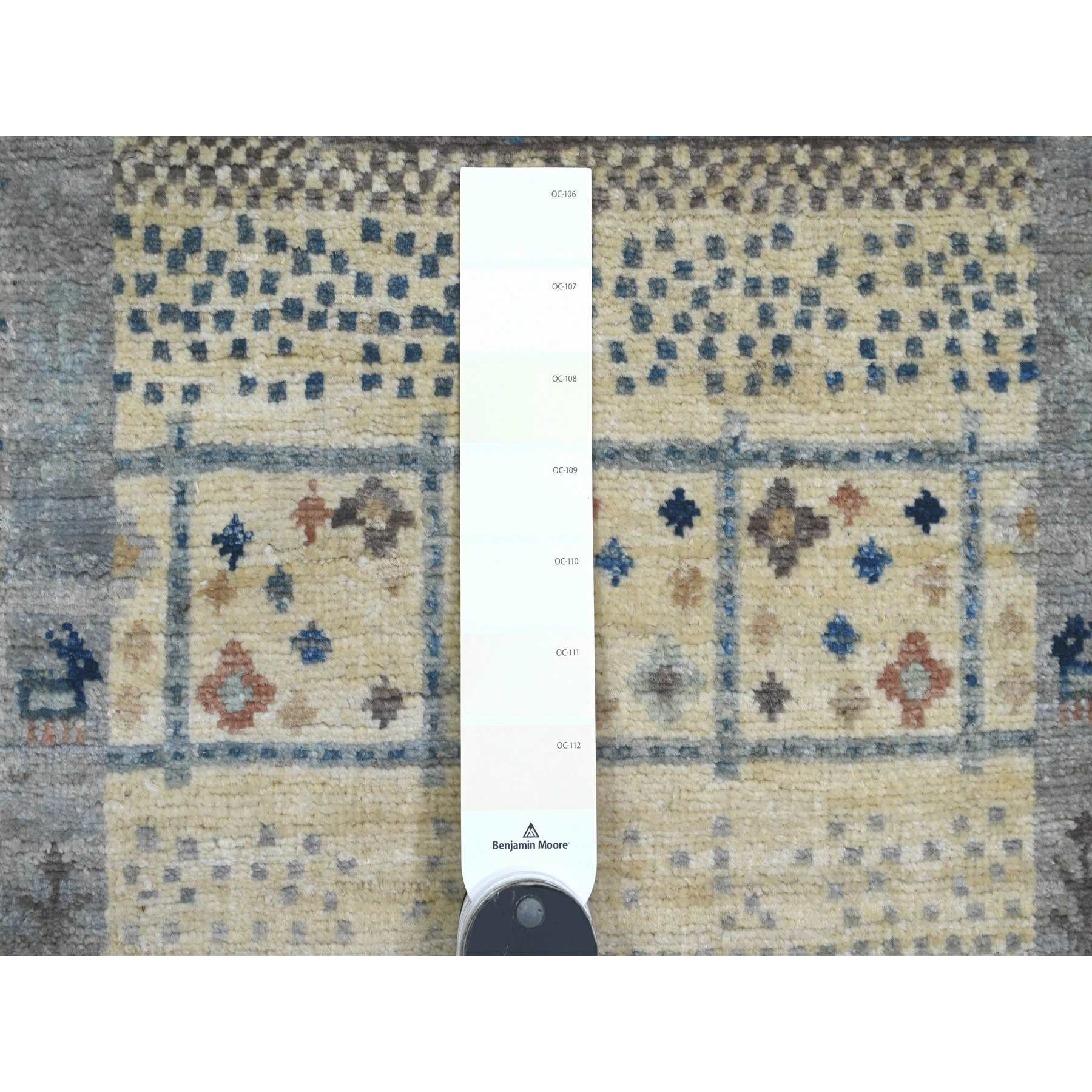 Tribal-Geometric-Hand-Knotted-Rug-100615