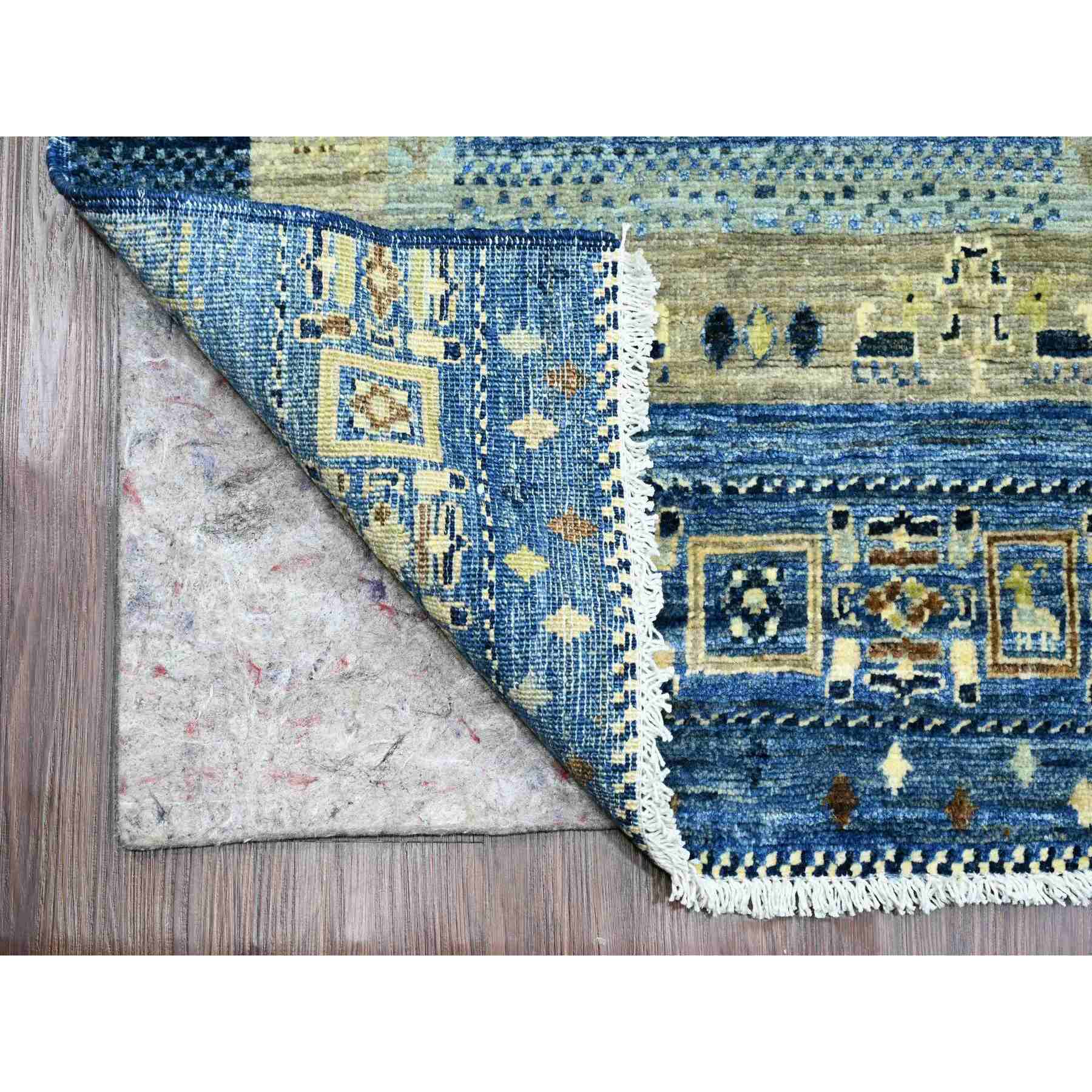 Tribal-Geometric-Hand-Knotted-Rug-100625