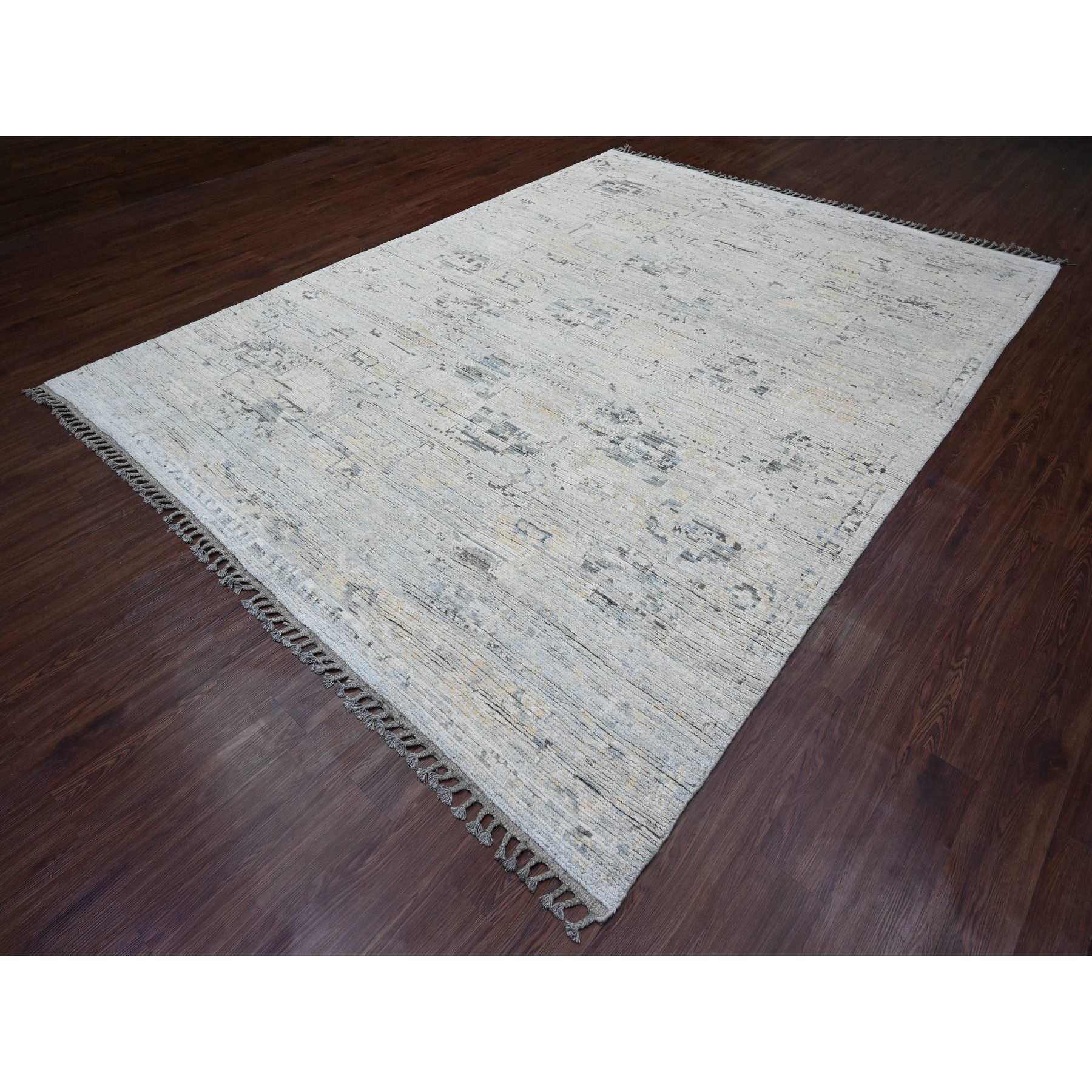 Tribal-Geometric-Hand-Knotted-Rug-100730