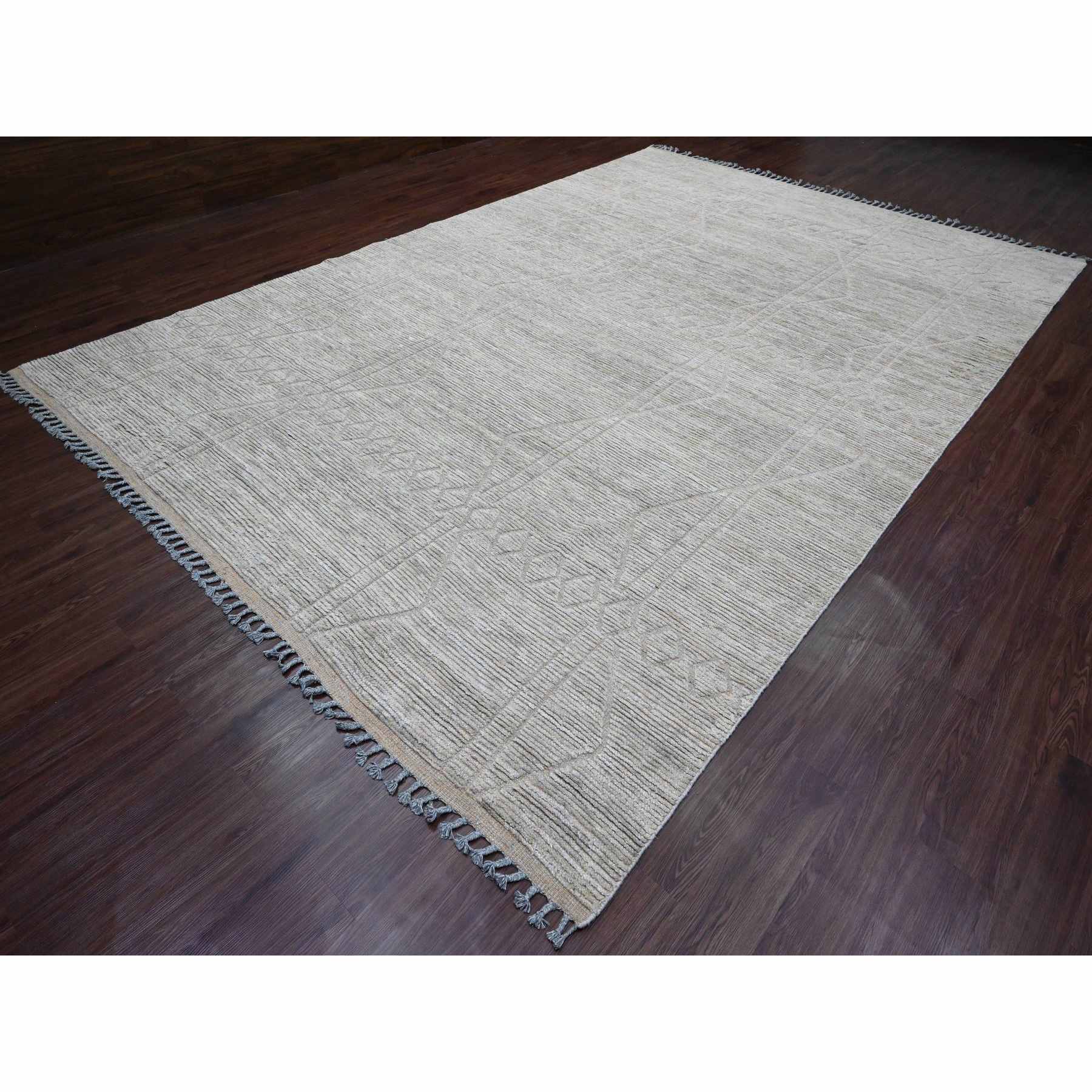 Tribal-Geometric-Hand-Knotted-Rug-100740