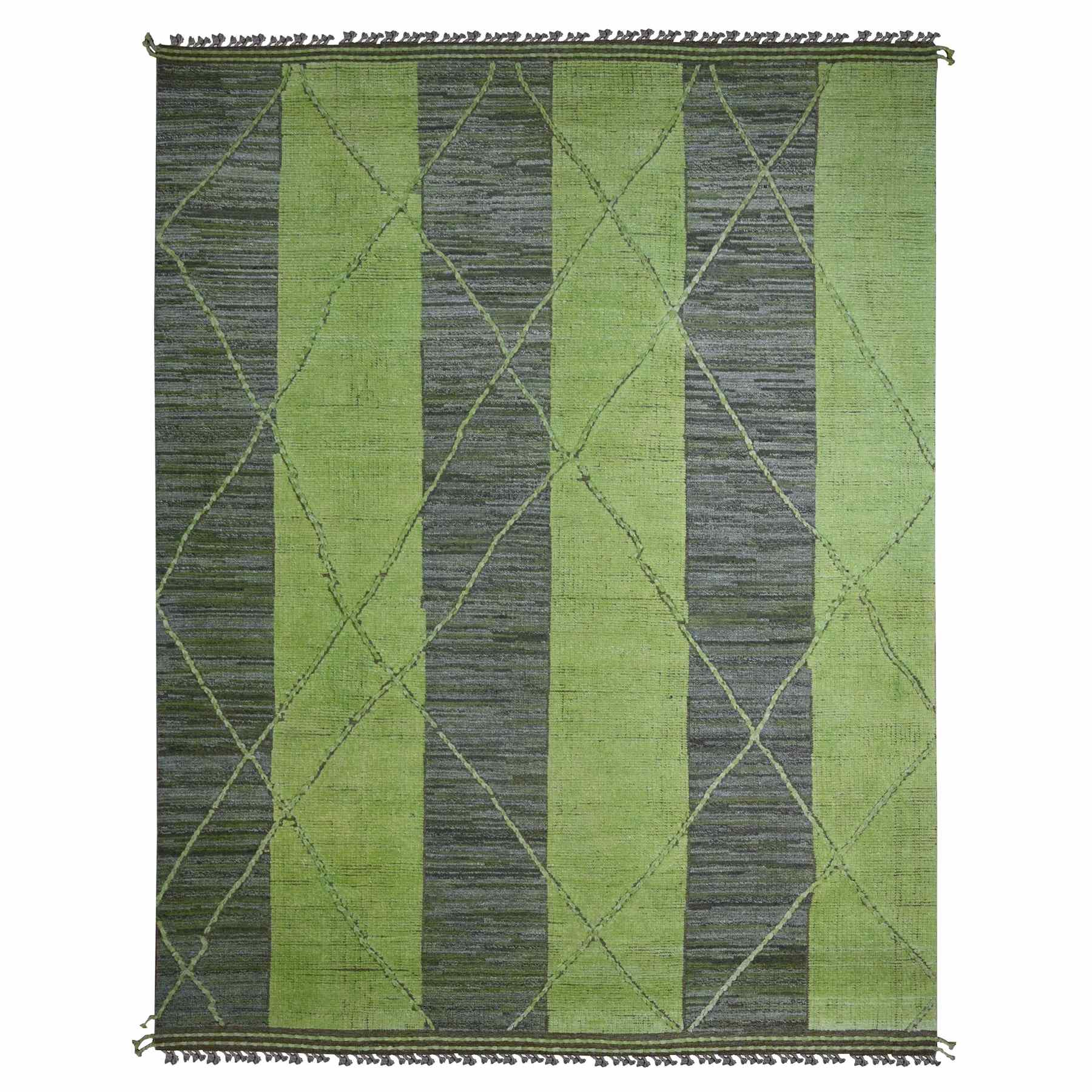 Tribal-Geometric-Hand-Knotted-Rug-100750
