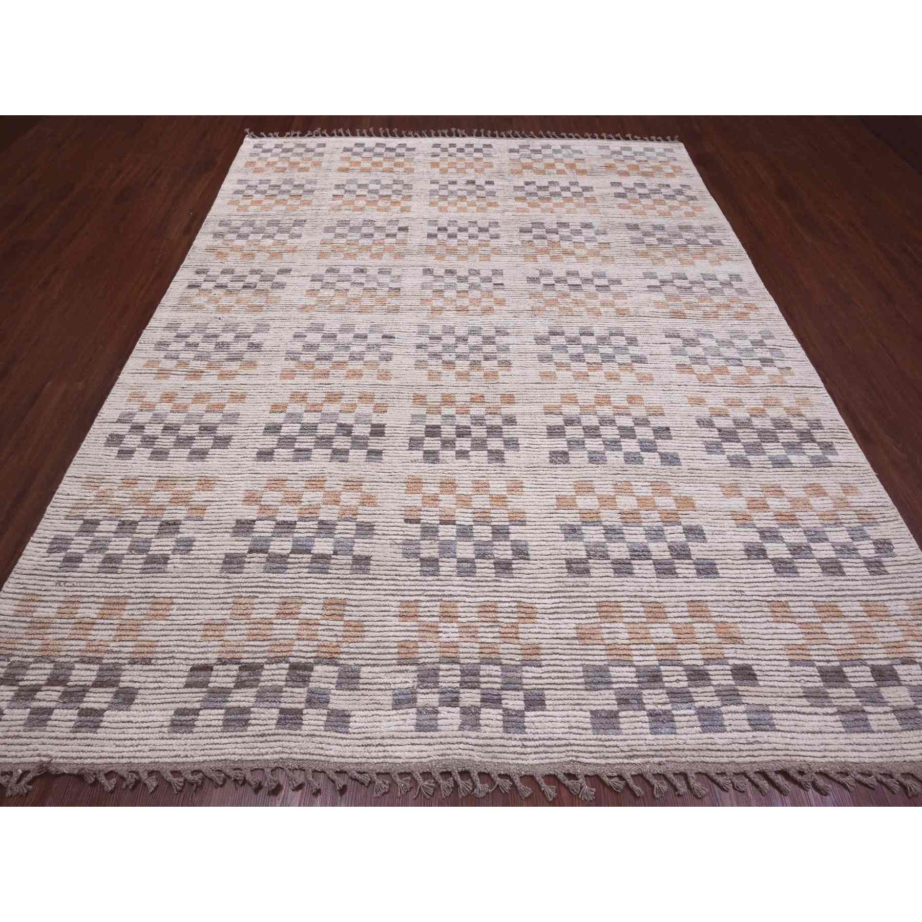 Tribal-Geometric-Hand-Knotted-Rug-100755
