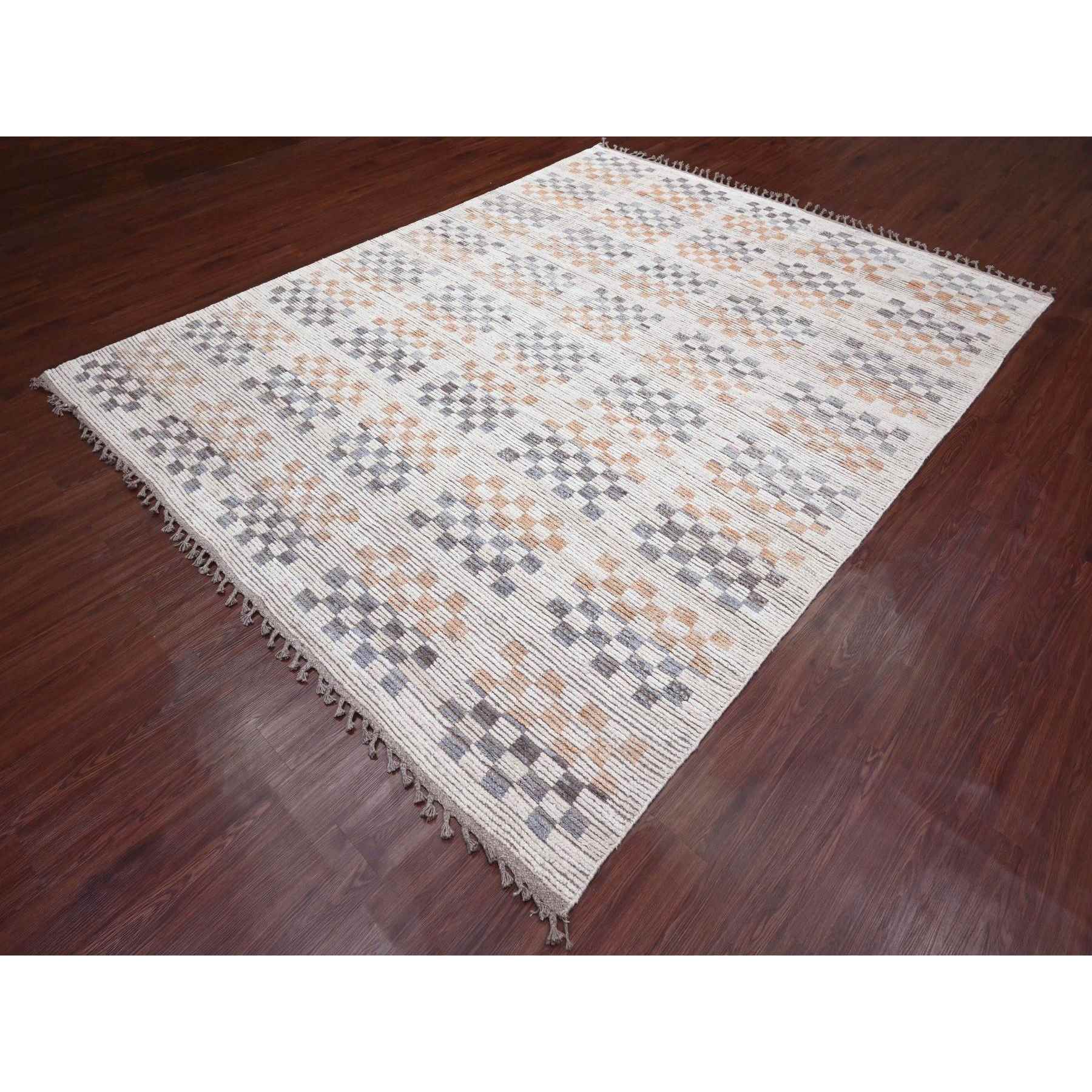 Tribal-Geometric-Hand-Knotted-Rug-100755