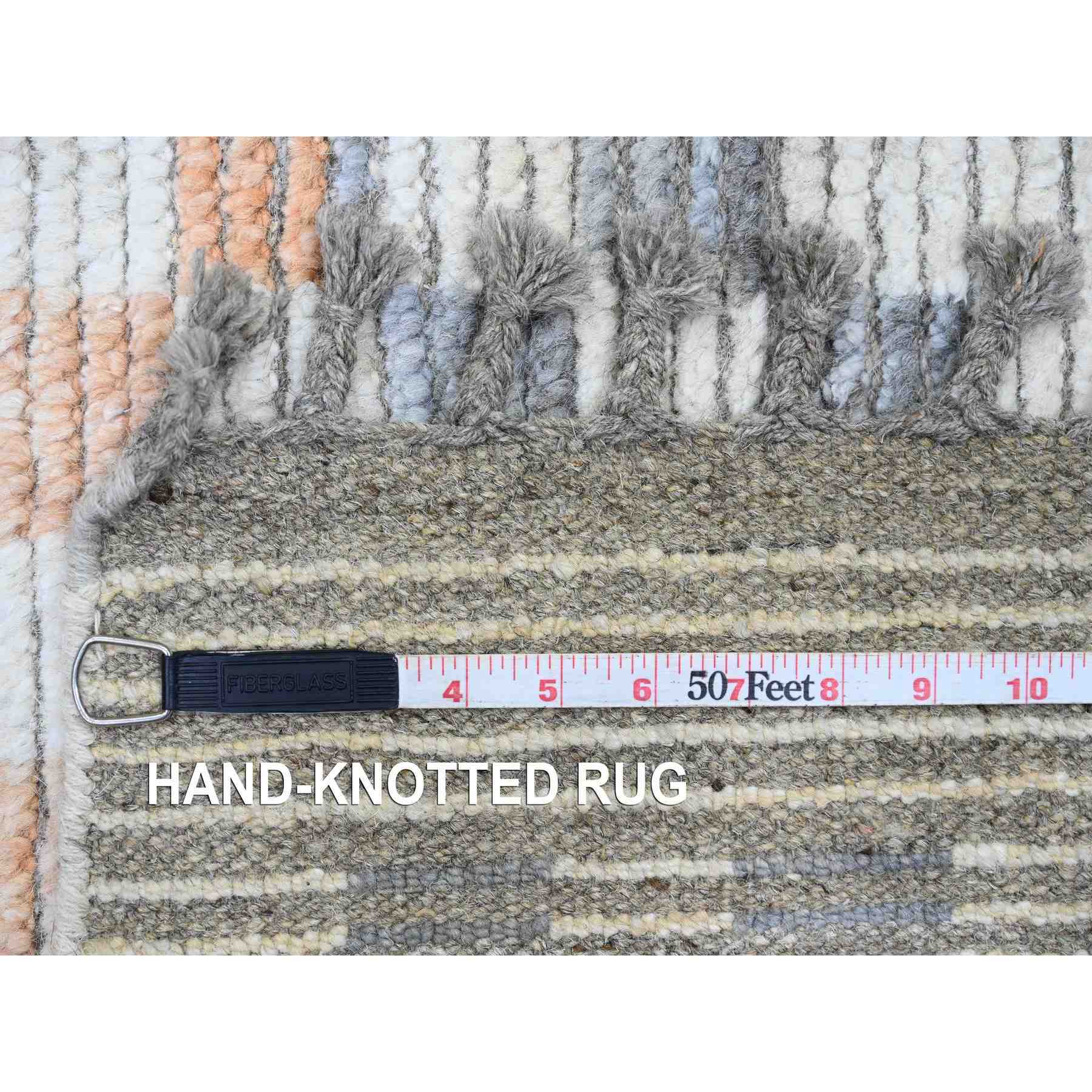 Tribal-Geometric-Hand-Knotted-Rug-100755