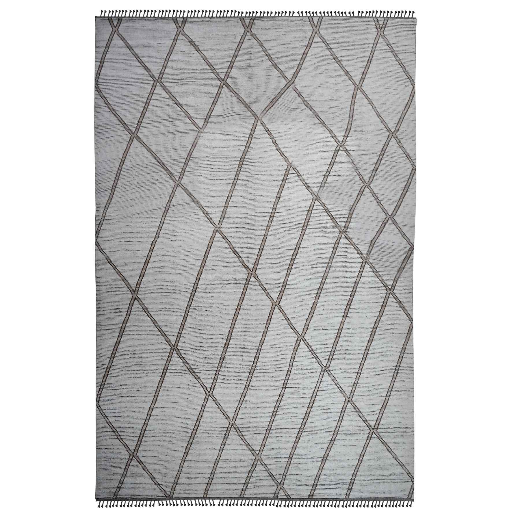 Tribal-Geometric-Hand-Knotted-Rug-101160