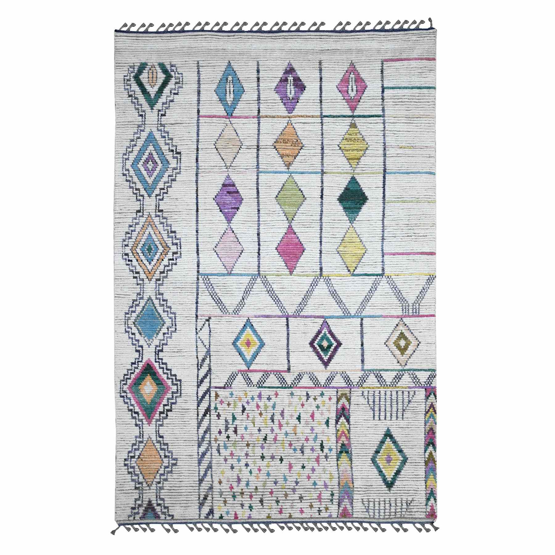 Tribal-Geometric-Hand-Knotted-Rug-101725