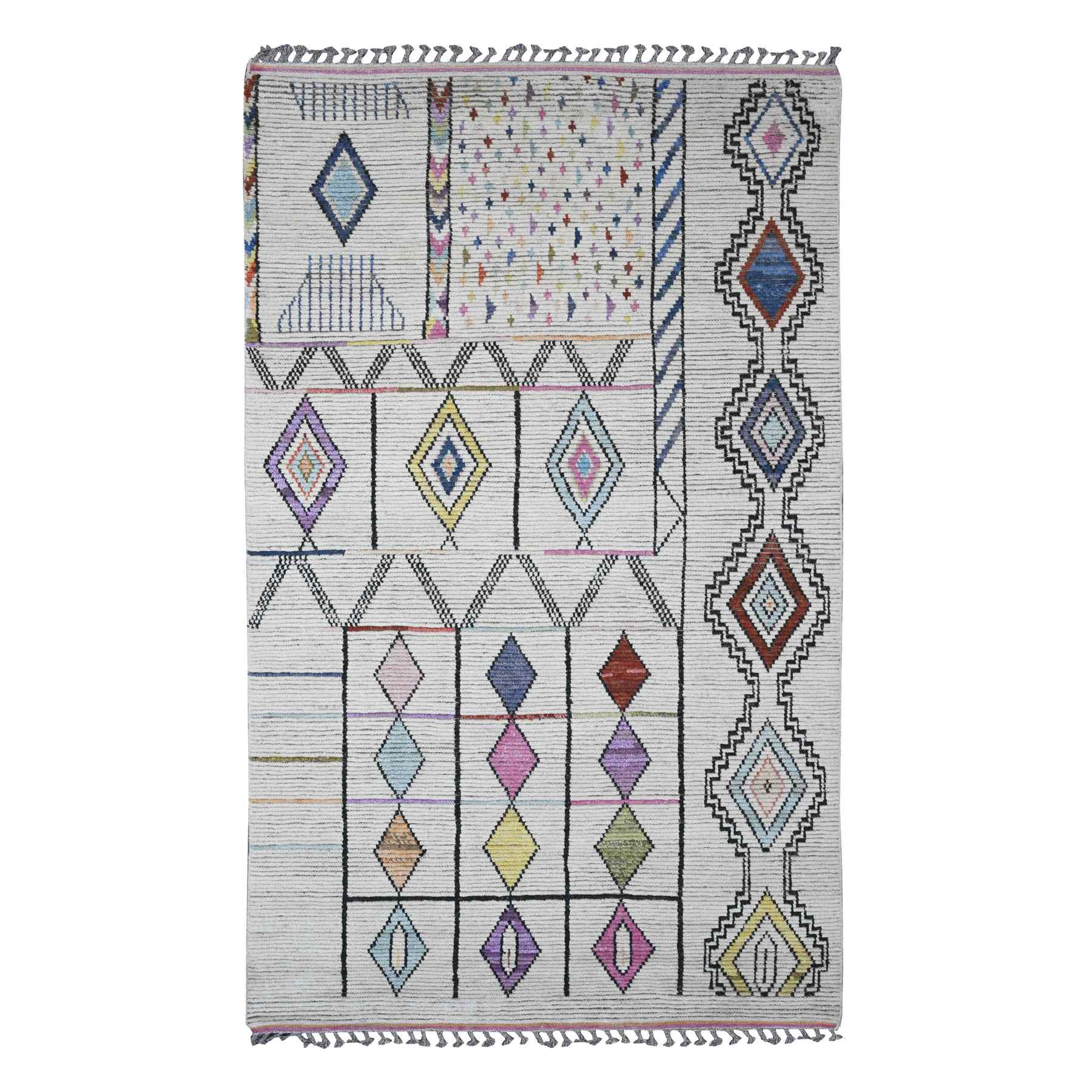 Tribal-Geometric-Hand-Knotted-Rug-101735