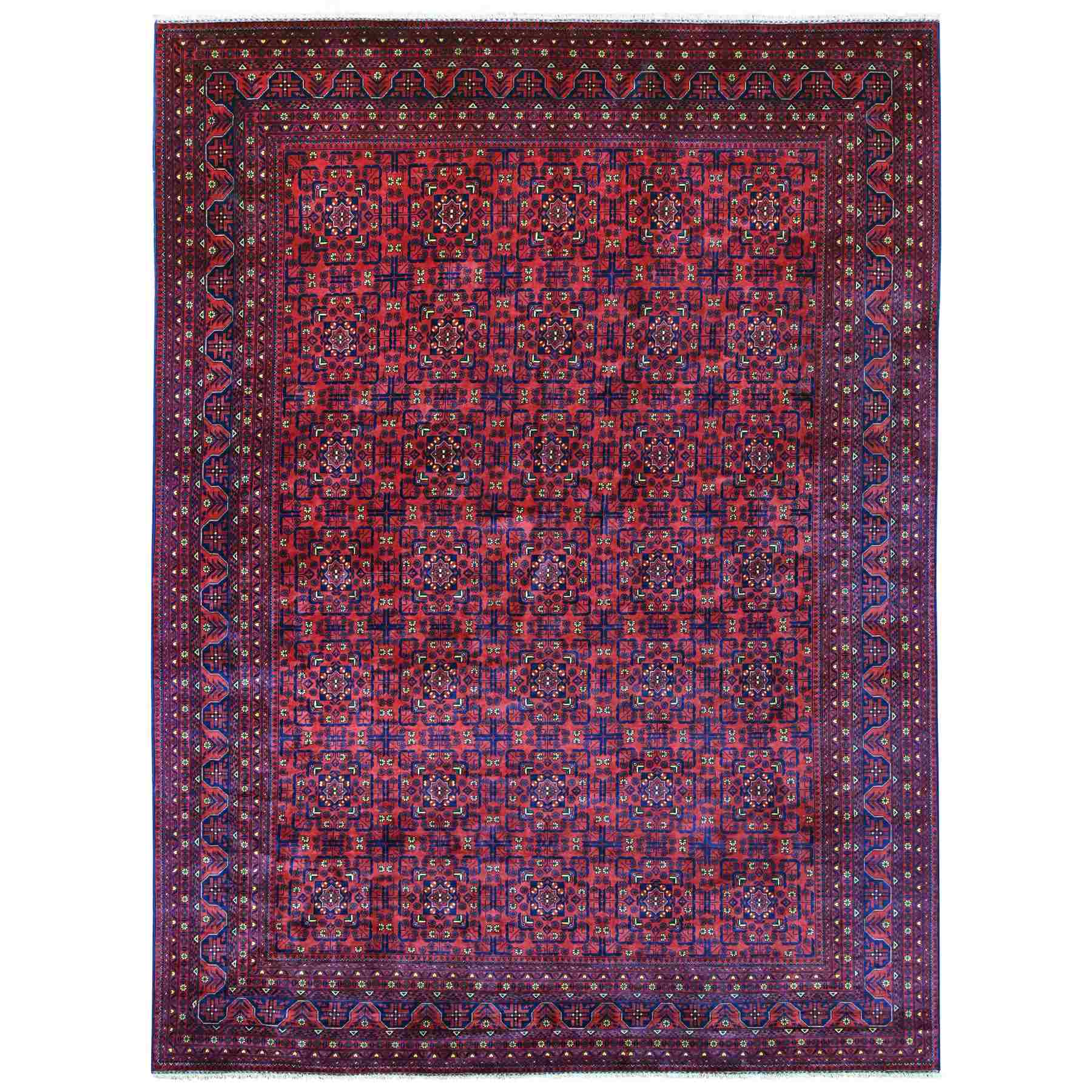 Tribal-Geometric-Hand-Knotted-Rug-101945