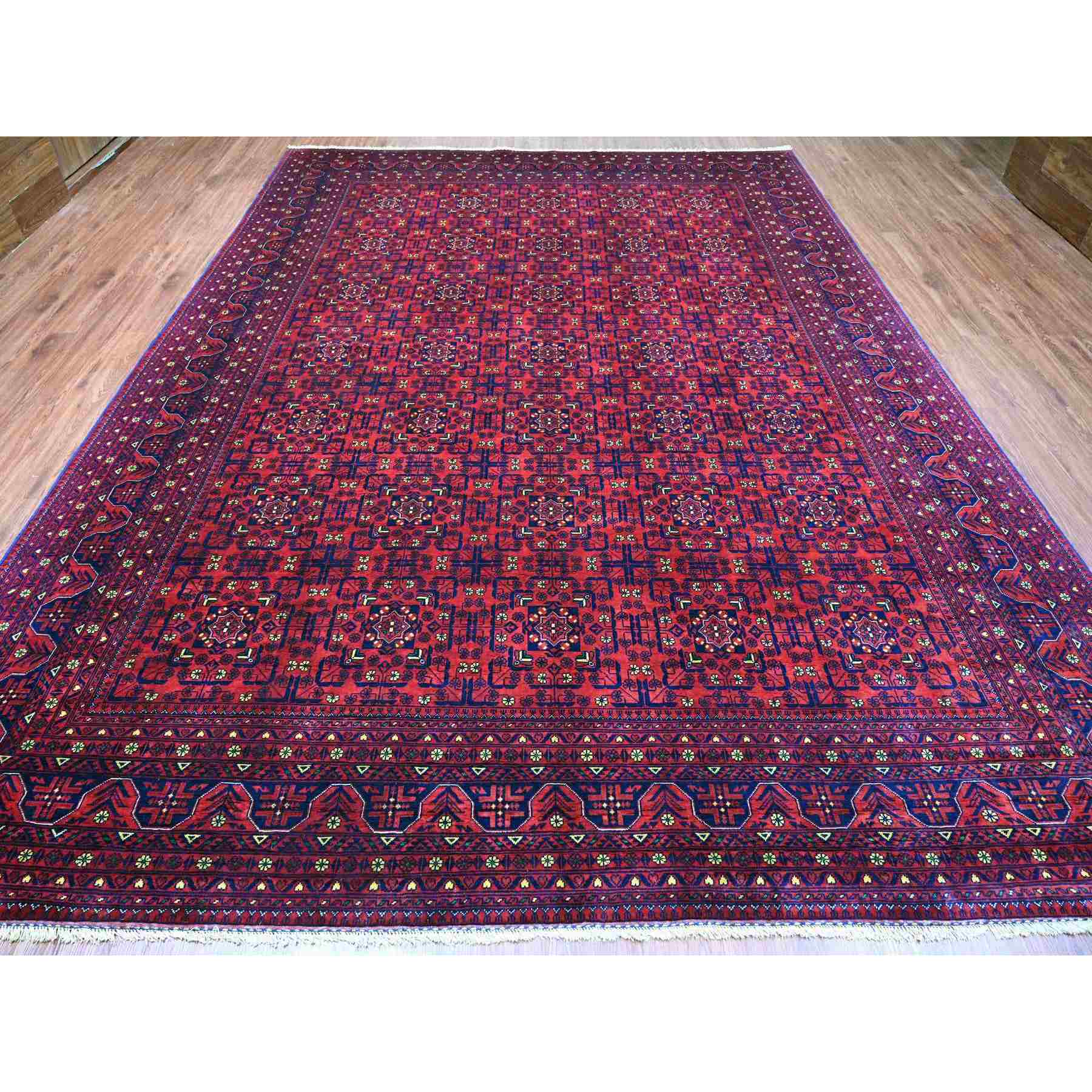 Tribal-Geometric-Hand-Knotted-Rug-101945