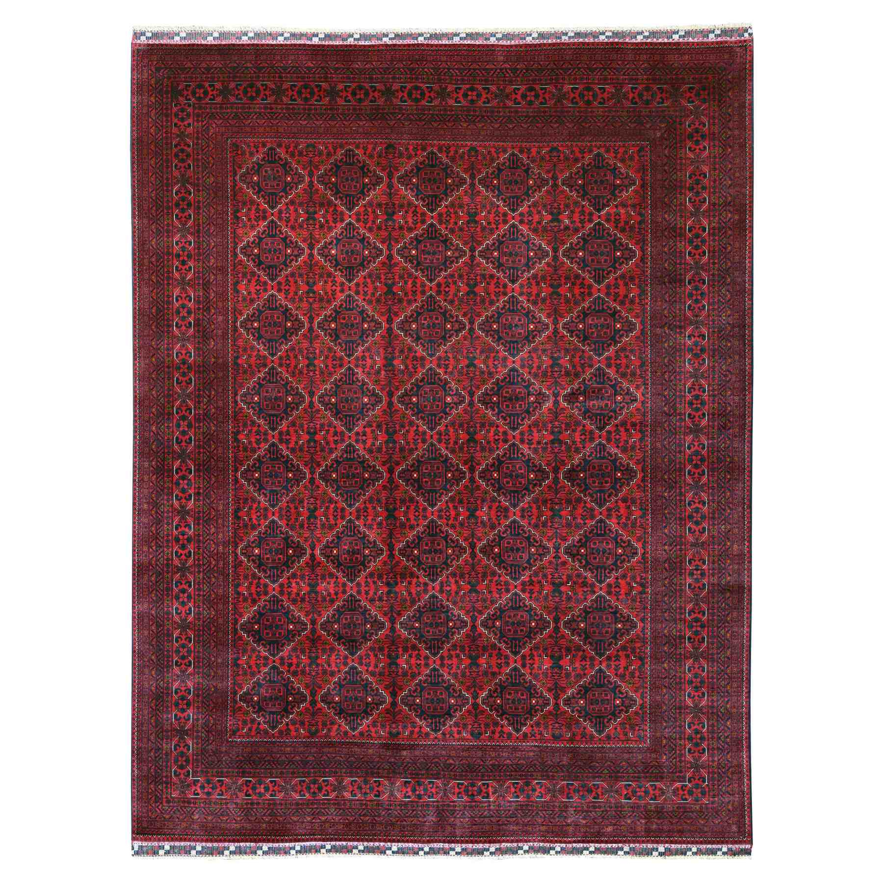 Tribal-Geometric-Hand-Knotted-Rug-101955