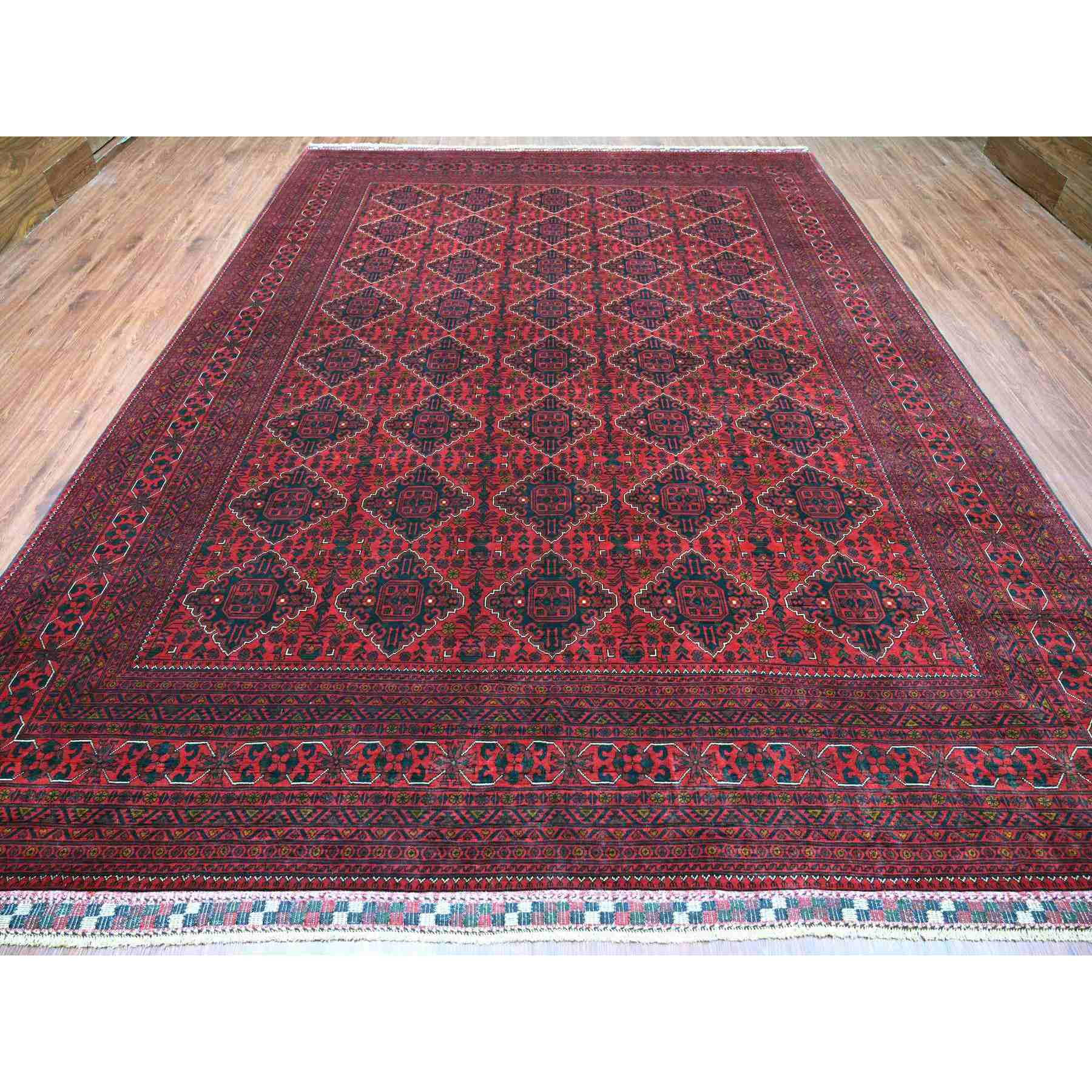 Tribal-Geometric-Hand-Knotted-Rug-101955