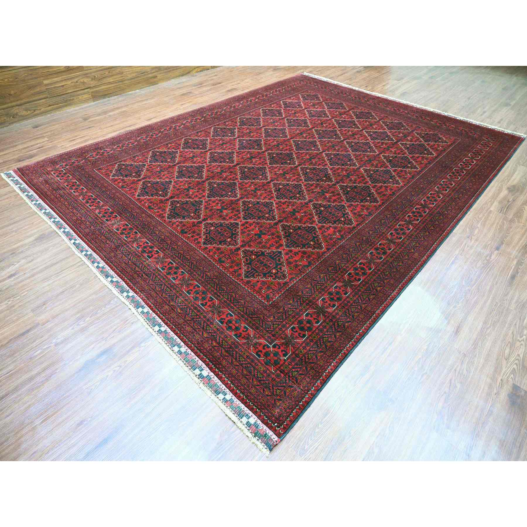 Tribal-Geometric-Hand-Knotted-Rug-101955