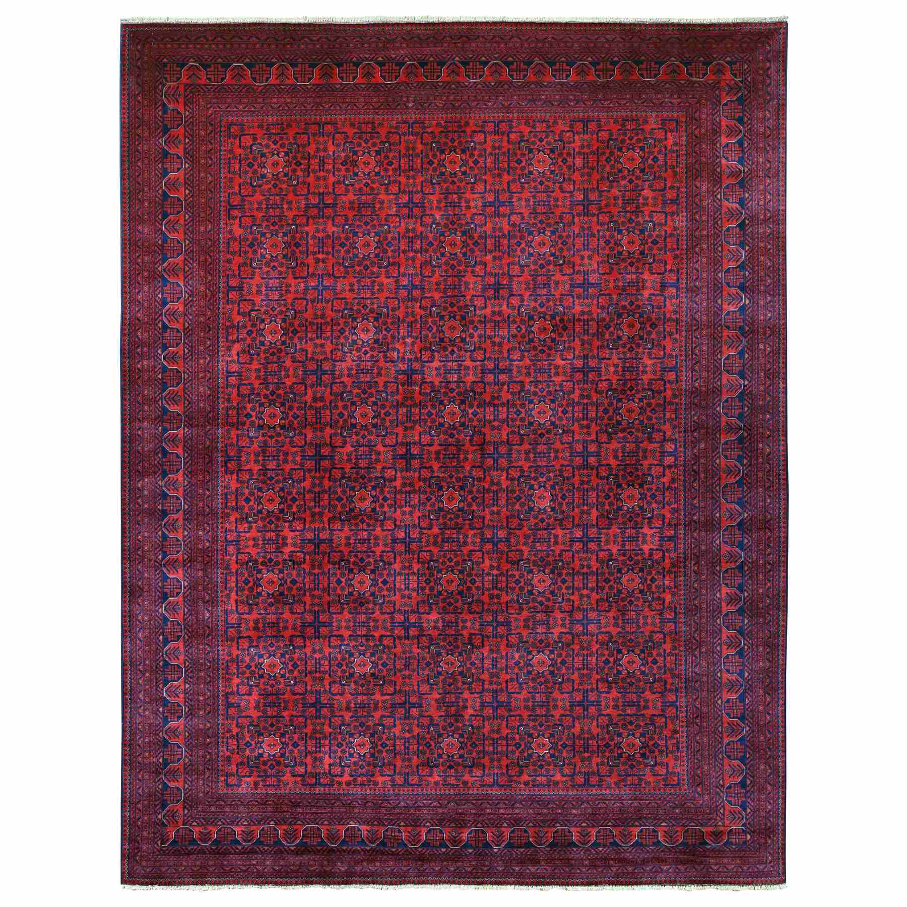 Tribal-Geometric-Hand-Knotted-Rug-101960