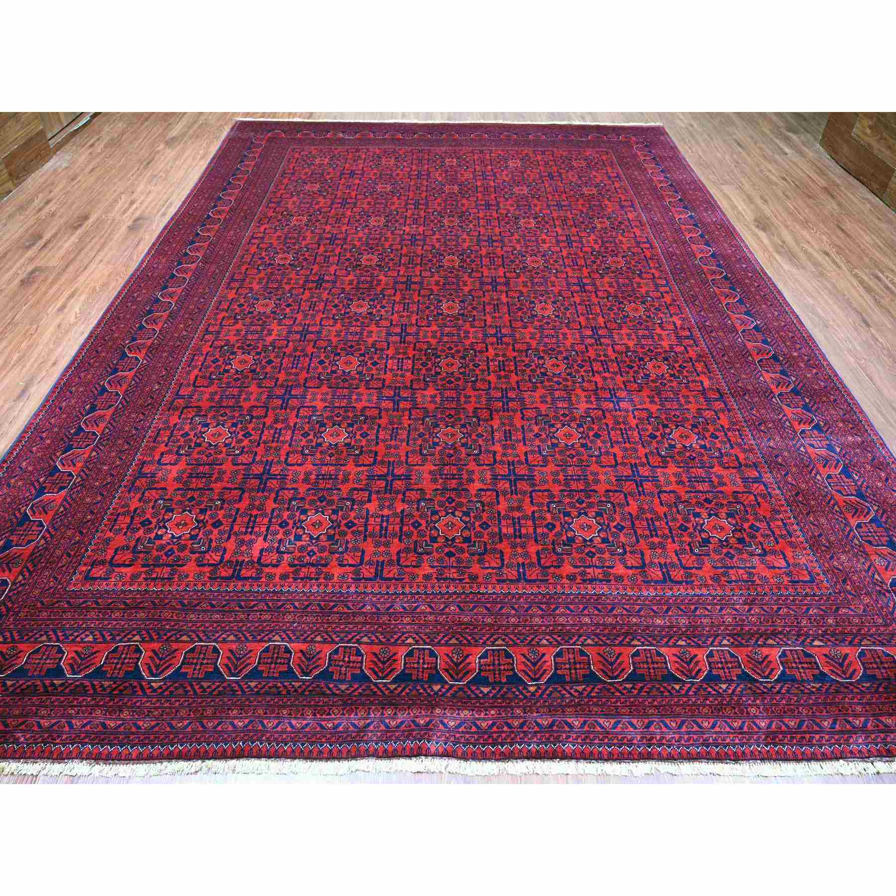 Tribal-Geometric-Hand-Knotted-Rug-101960