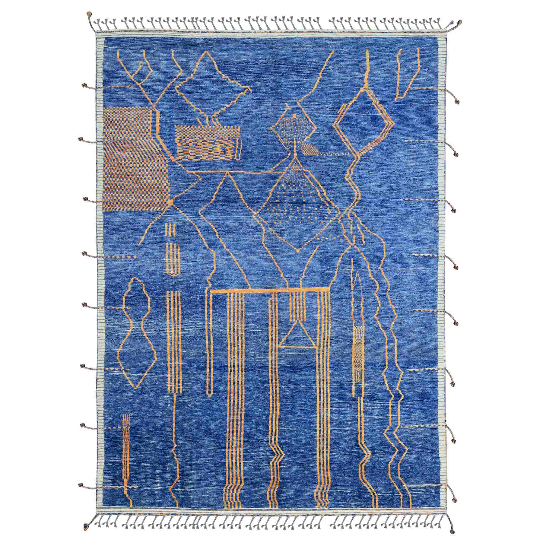 Tribal-Geometric-Hand-Knotted-Rug-102090