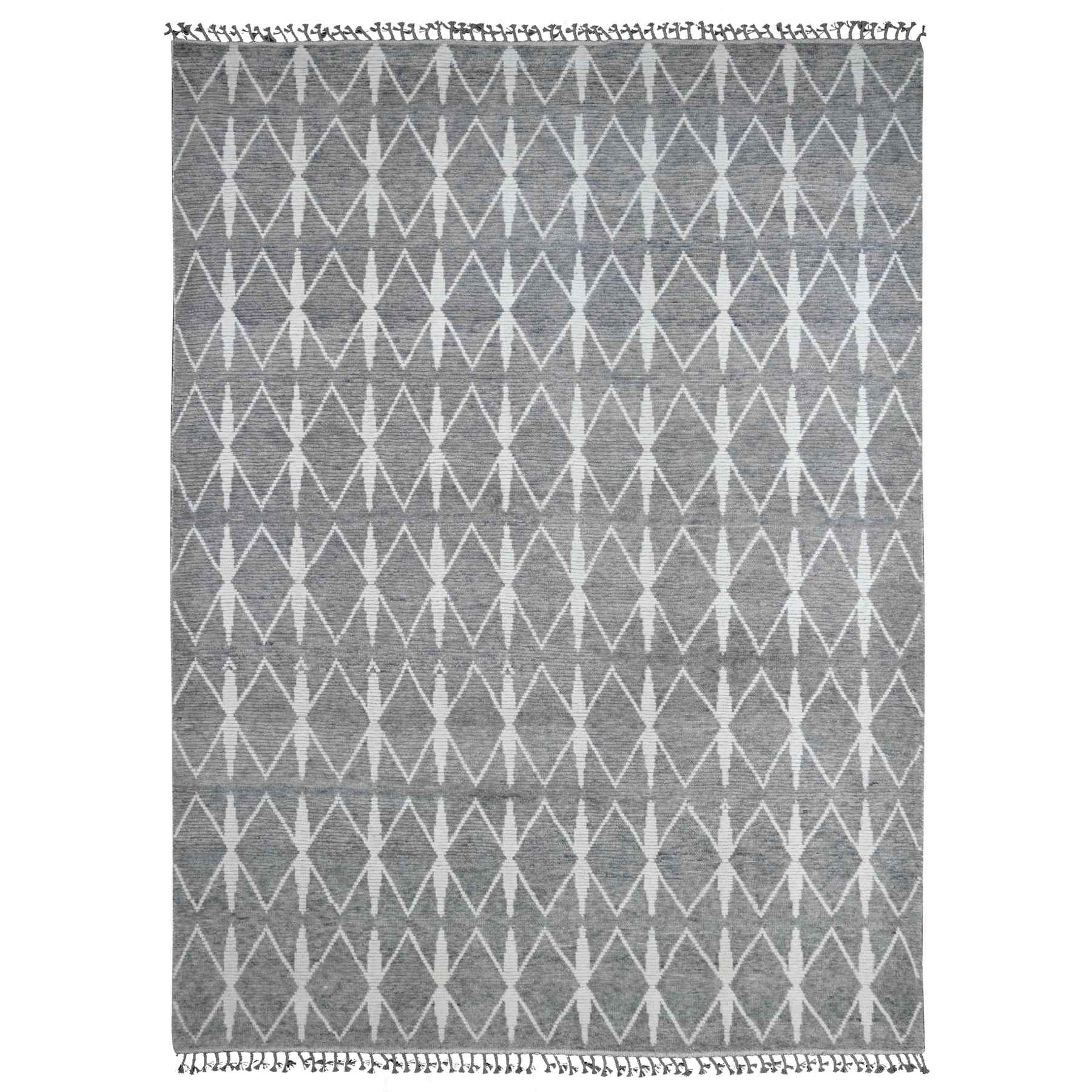 Tribal-Geometric-Hand-Knotted-Rug-102095