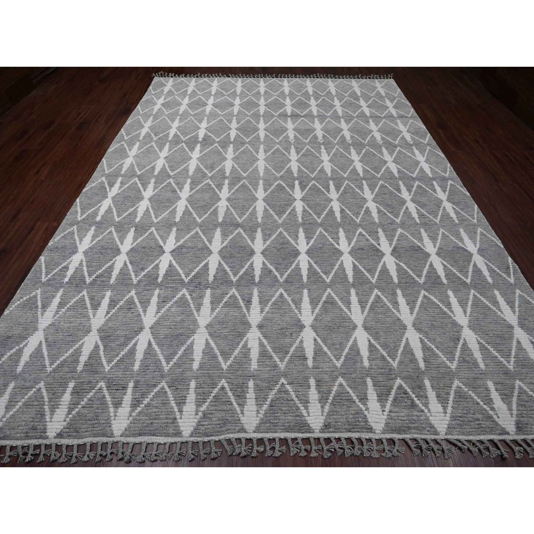 Tribal-Geometric-Hand-Knotted-Rug-102095
