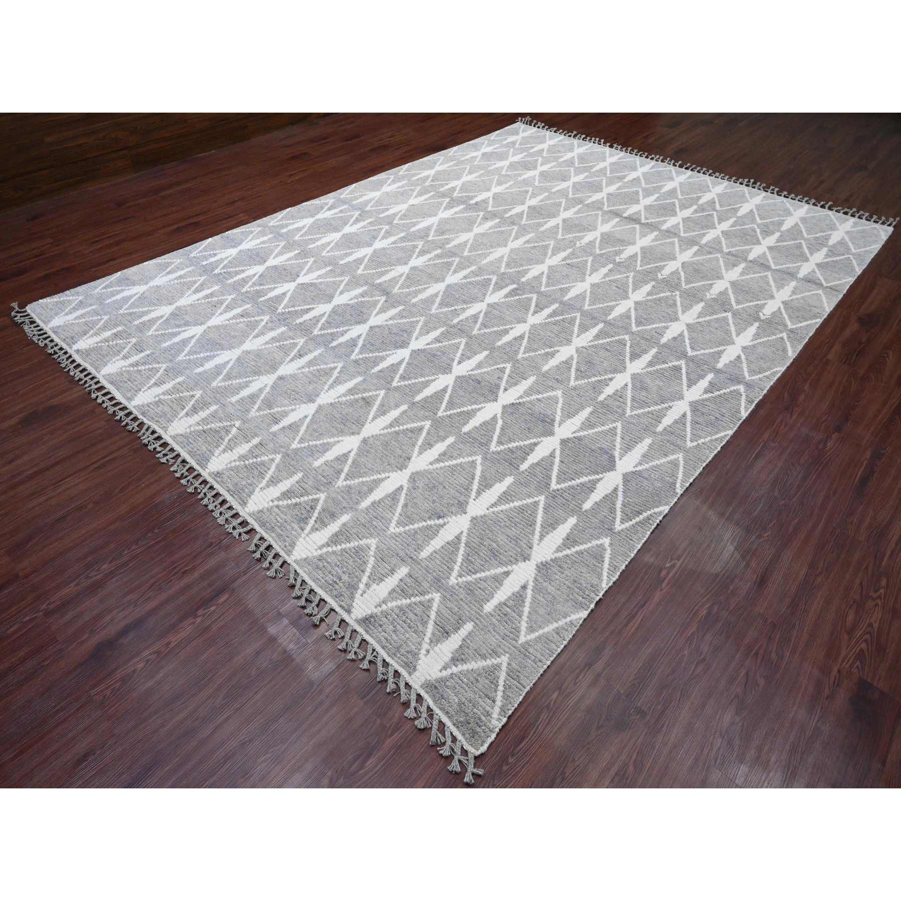 Tribal-Geometric-Hand-Knotted-Rug-102095